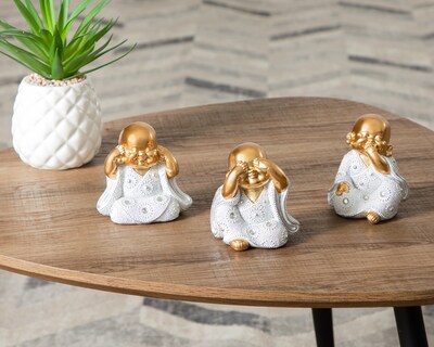 Foto 6 | Foto 6 | Escultura de Buda Pau 3 Piezas