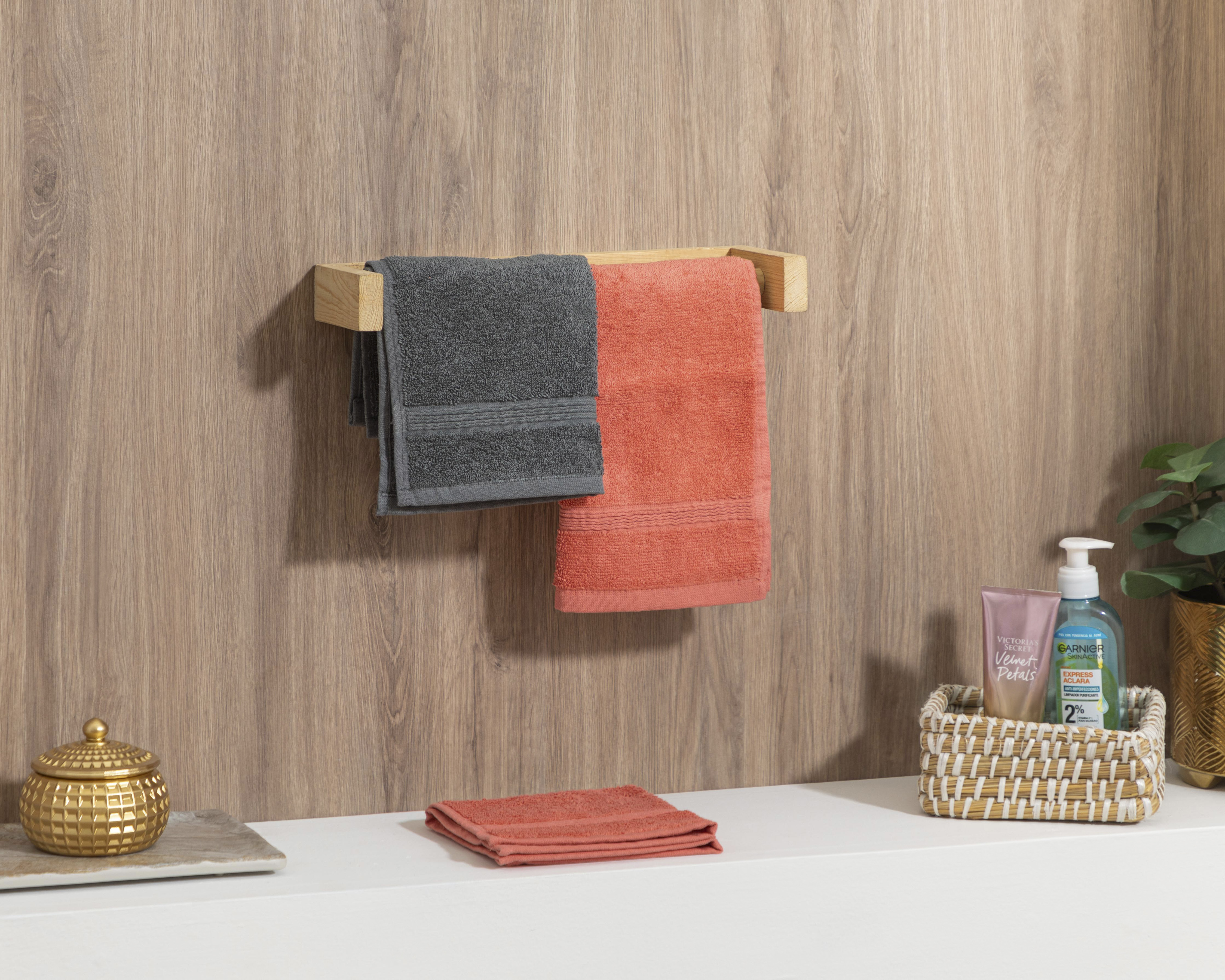 Foto 5 | Foto 5 | Toalla Anayari Salmón y Gris 3 Piezas