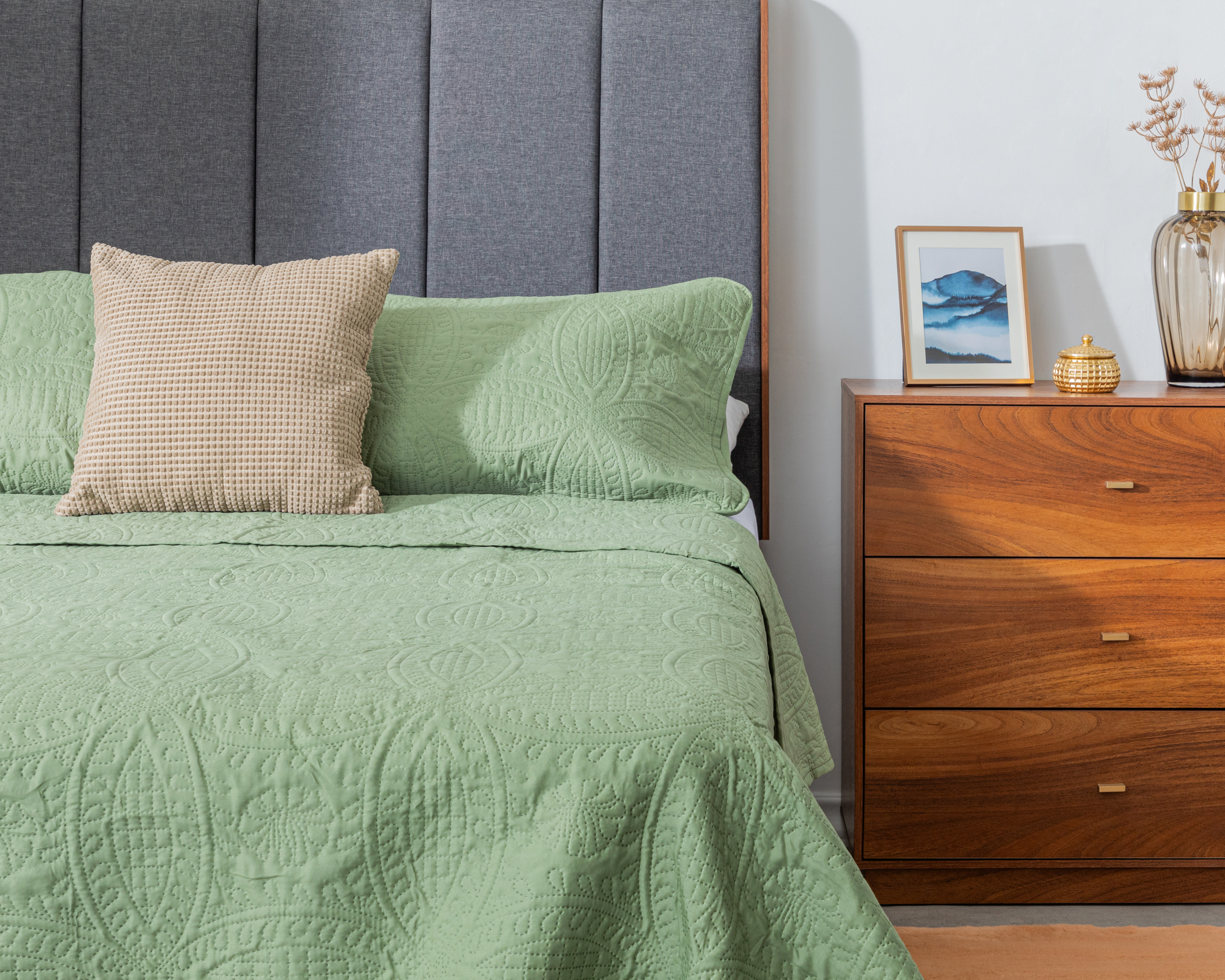 Foto 1 | Foto 1 | Colcha Starhaus Matrimonial Martina Verde 3 Piezas