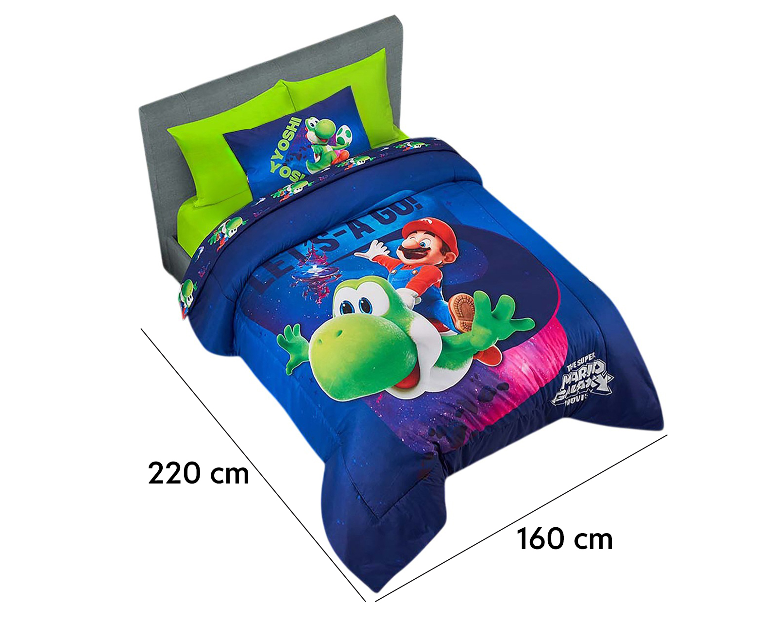 Foto 7 pulgar | Foto 6 | Edredón Individual con Funda para Almohada Providencia Mario Bros 2 Piezas