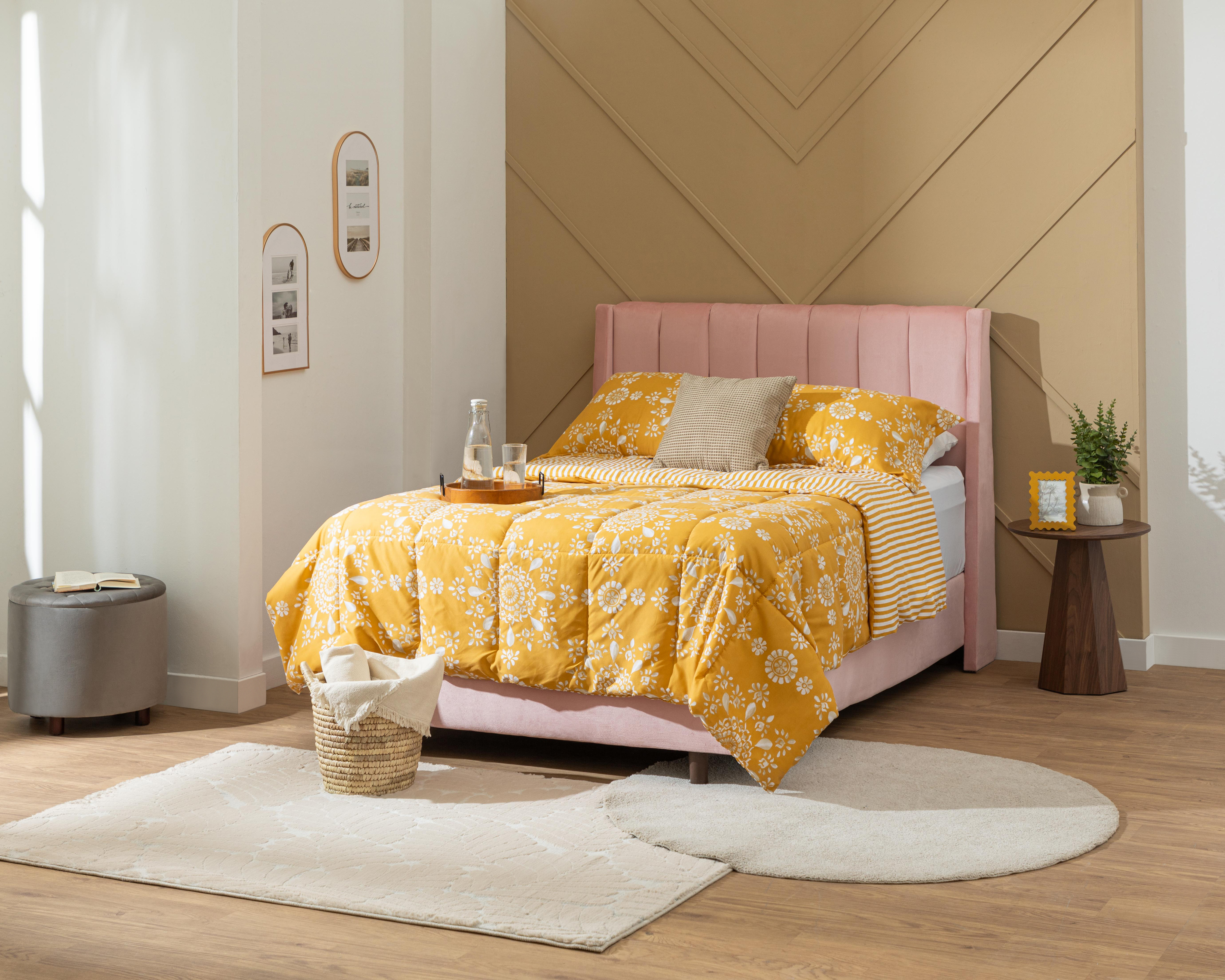 Foto 2 pulgar | Foto 1 | Edredón Starhaus Matrimonial Abigail Naranja 3 Piezas