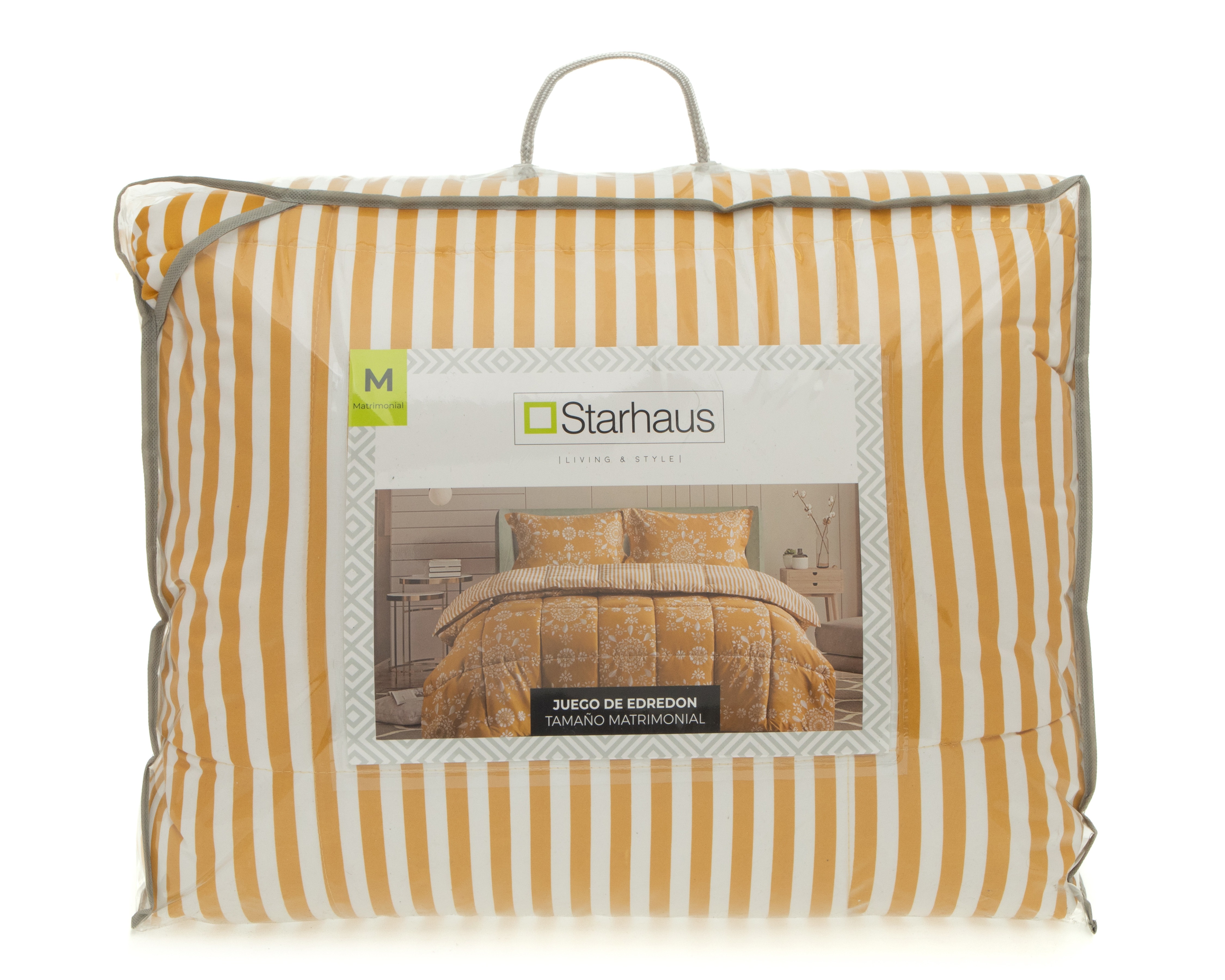 Foto 5 pulgar | Foto 4 | Edredón Starhaus Matrimonial Abigail Naranja 3 Piezas