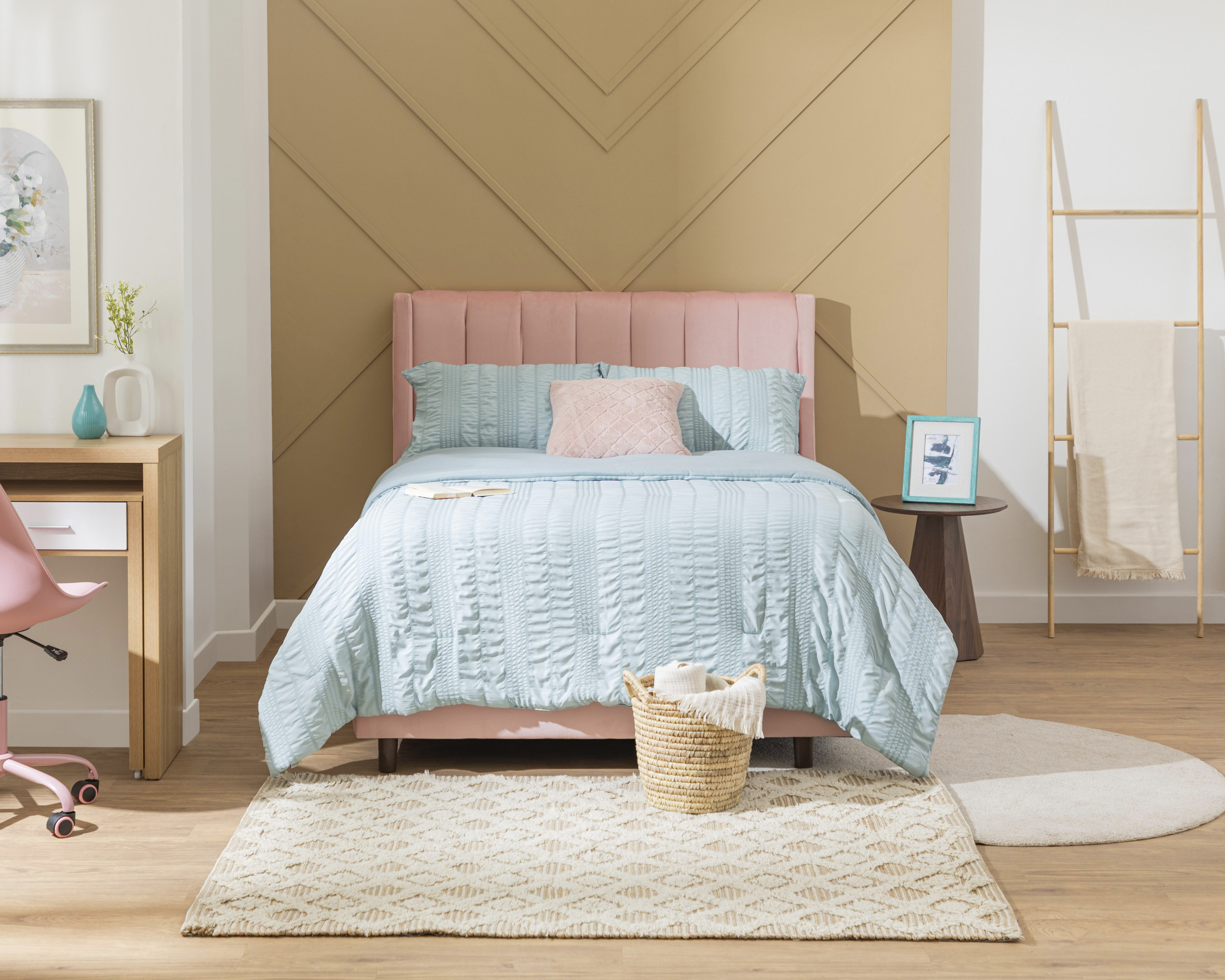 Edredón Starhaus Matrimonial Tennessee Azul 3 Piezas