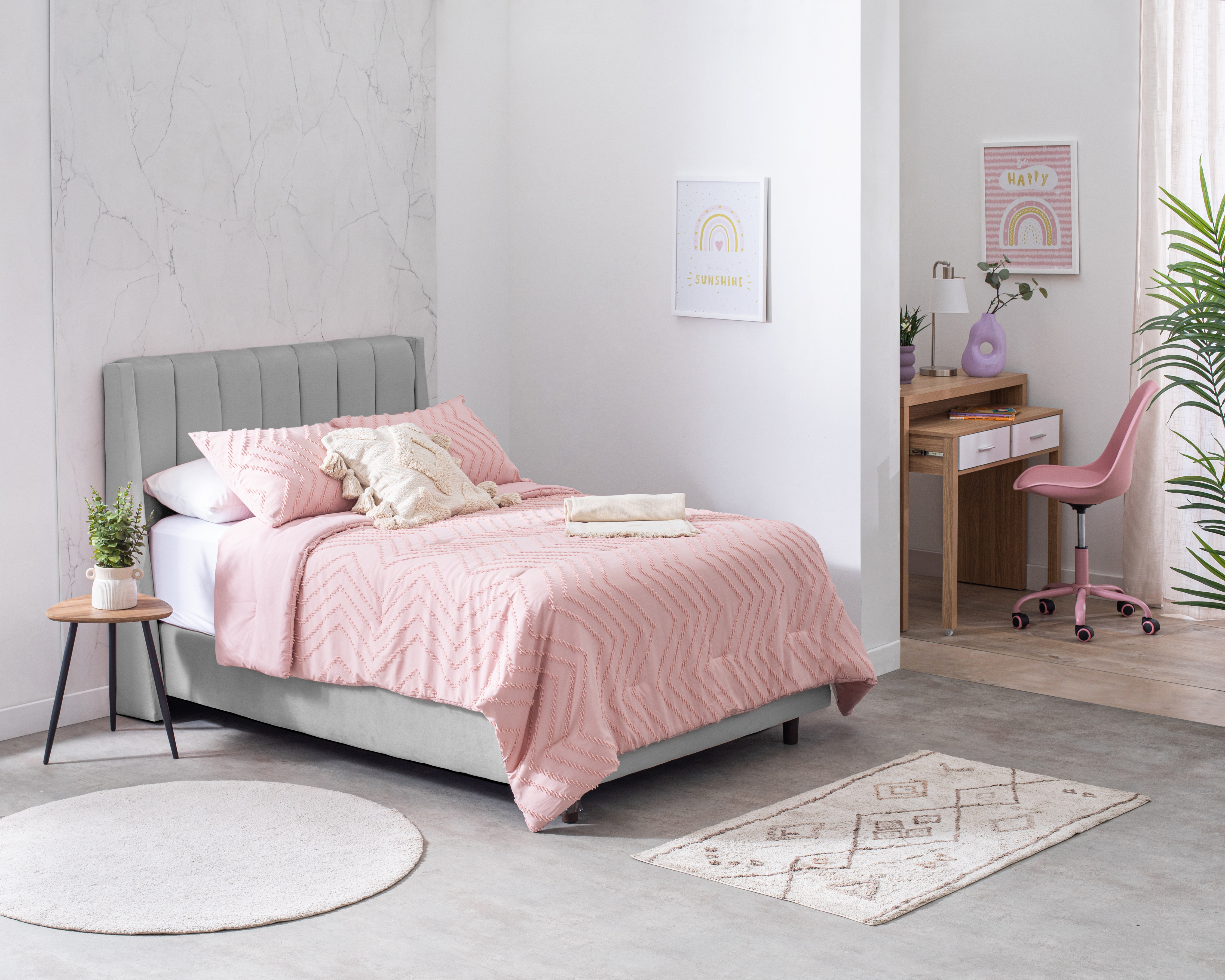 Edredón Starhaus Matrimonial Tassie Rosa 3 Piezas