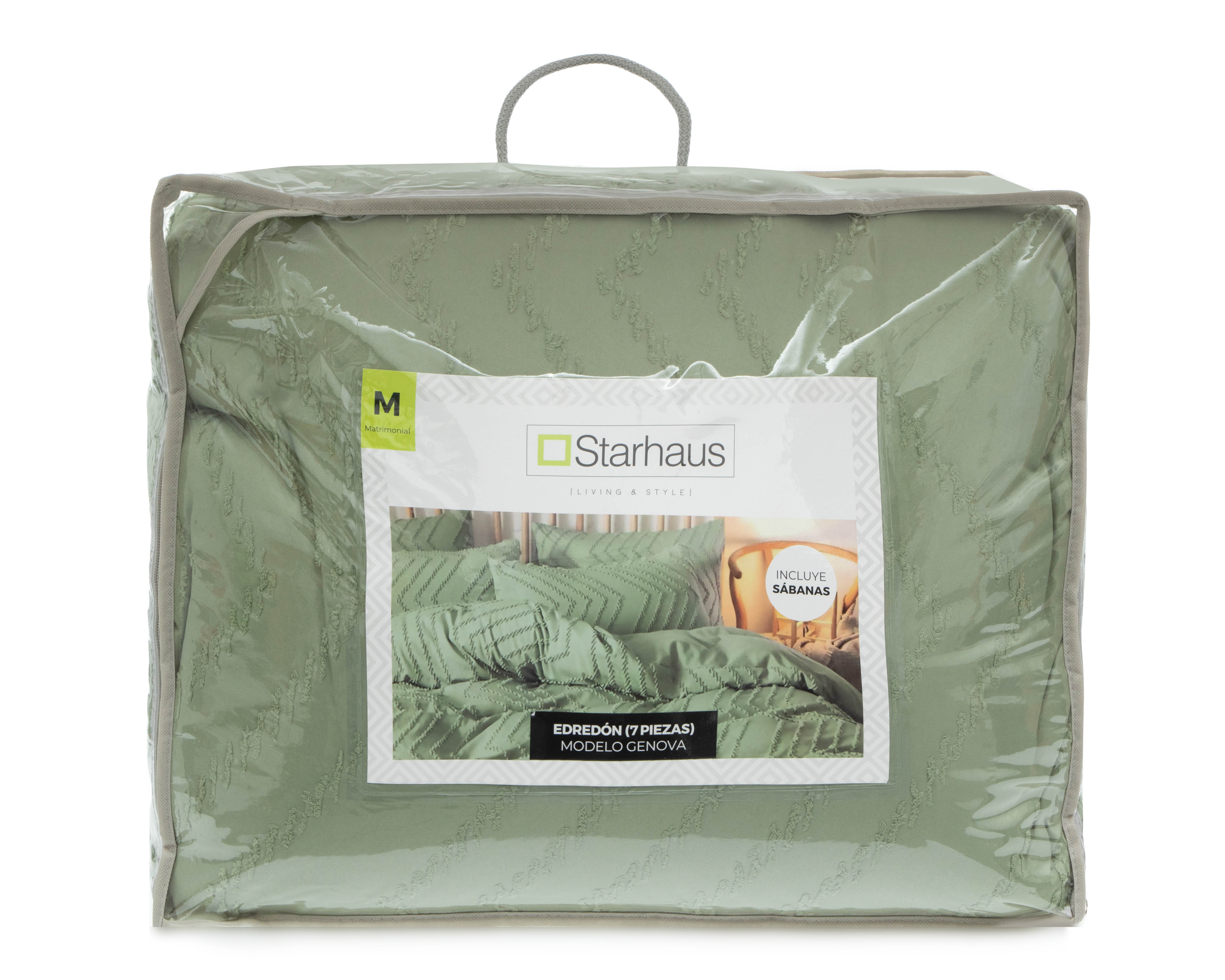 Foto 4 | Foto 4 | Edredón Starhaus Matrimonial Genova Verde 7 Piezas