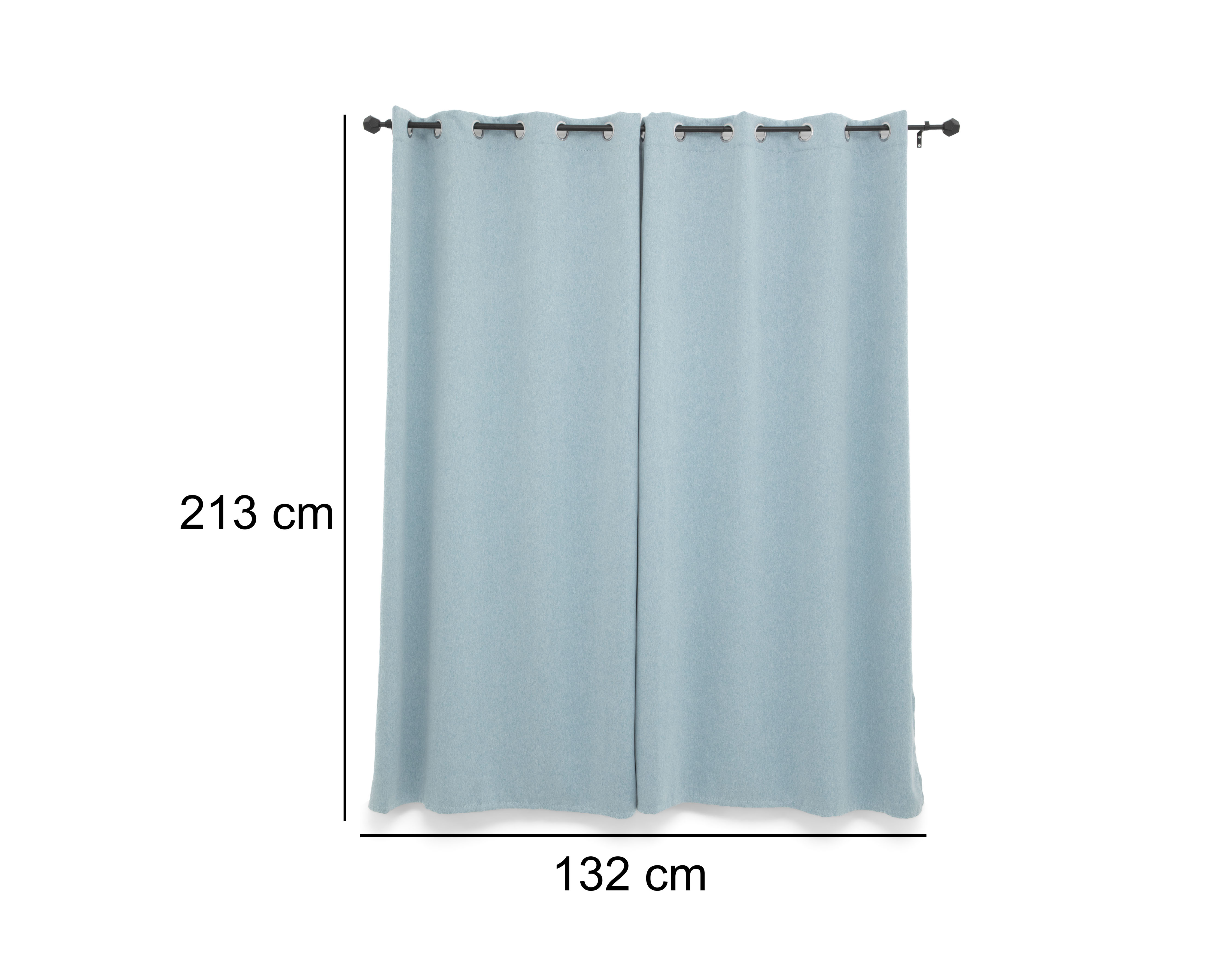 Foto 5 | Foto 5 | Cortina Vancouver 132 x 213 cm Azul 2 Piezas