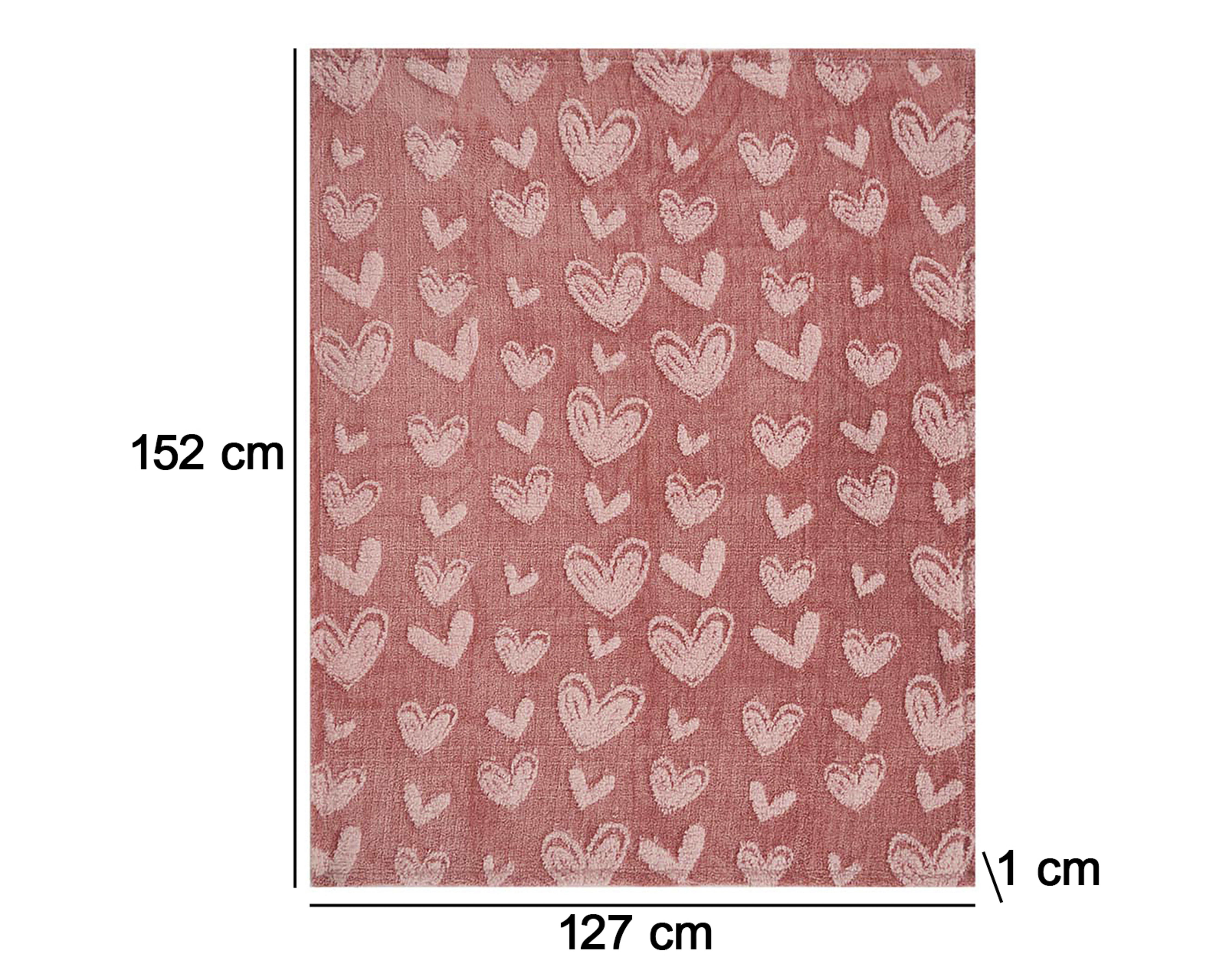 Foto 7 | Foto 7 | Frazada Individual Providencia Jacquard de Corazones