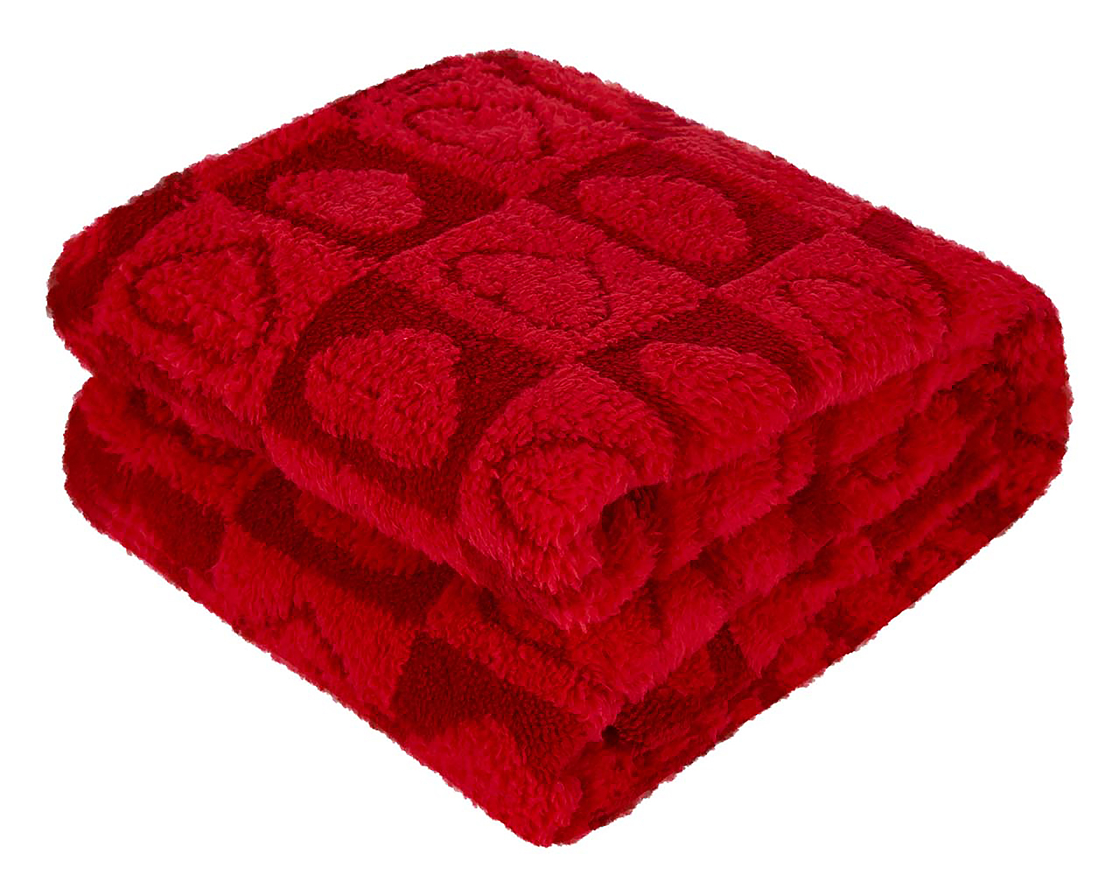 Foto 5 pulgar | Foto 4 | Frazada Individual Providencia Corazones Roja