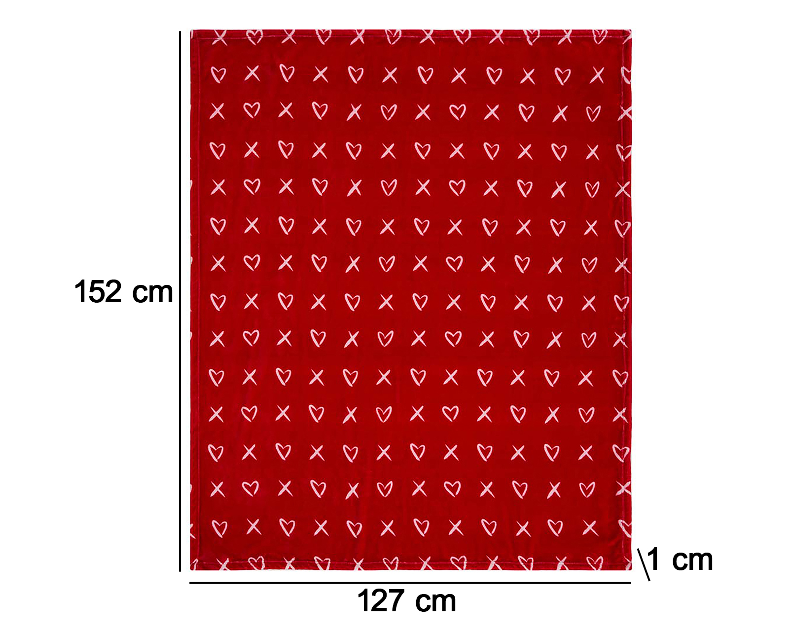 Foto 7 | Foto 7 | Frazada Individual Providencia Xoxo de Corazones
