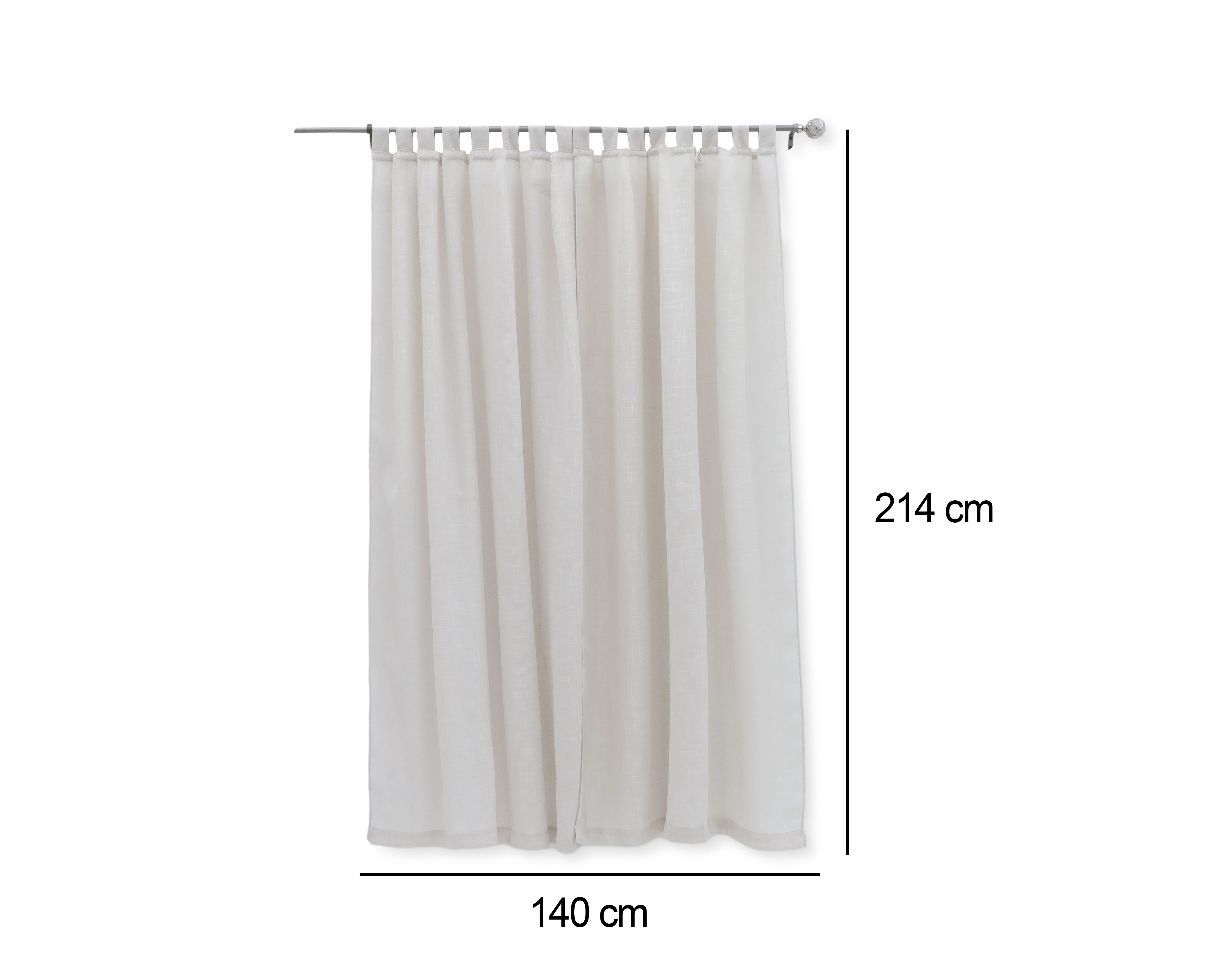 Foto 5 pulgar | Foto 4 | Cortina Olivia 140 x 214 cm Beige