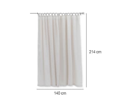 Foto 4 | Foto 4 | Cortina Olivia 140 x 214 cm Beige