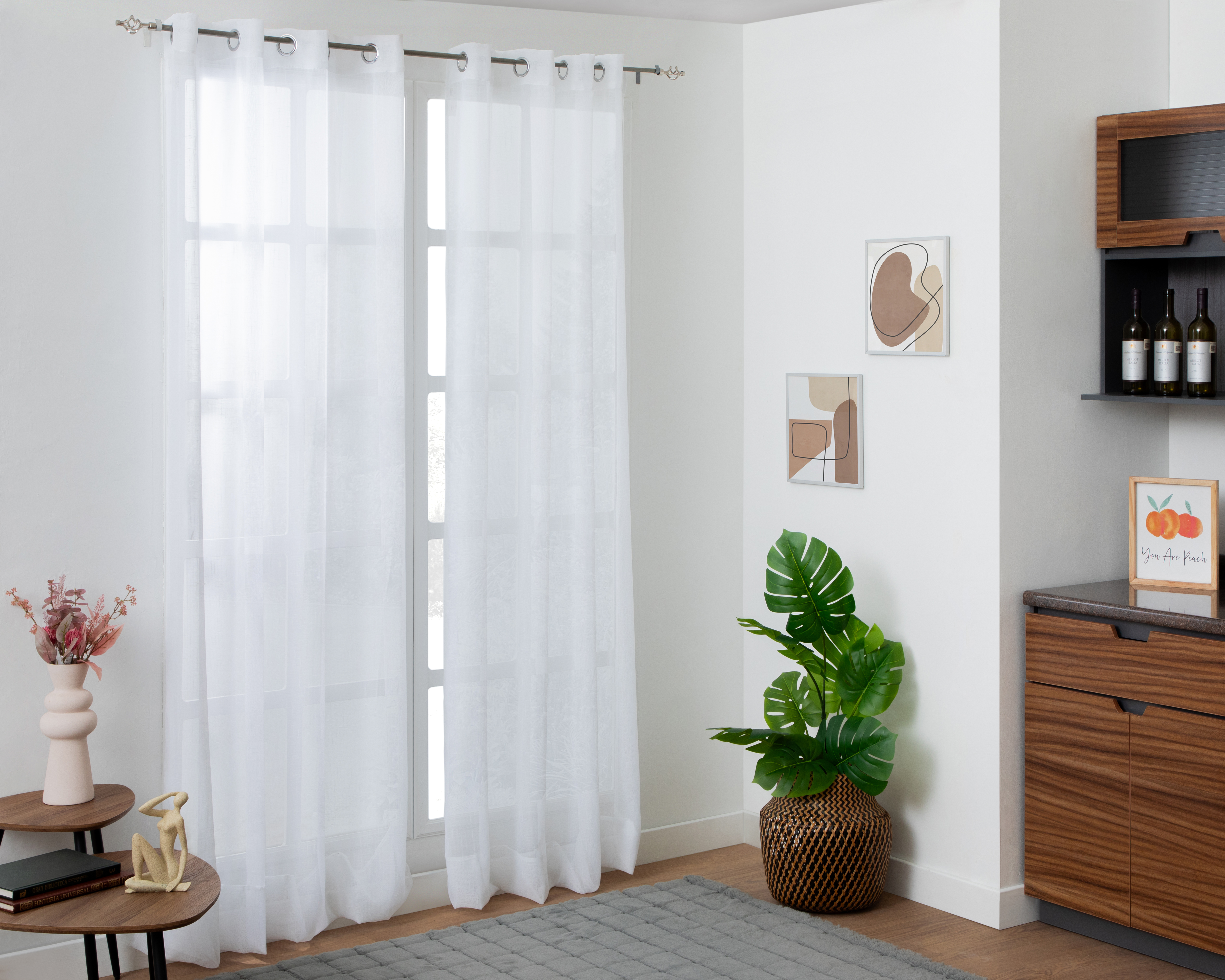 Cortina Sarina 140 x 225 cm Blanco