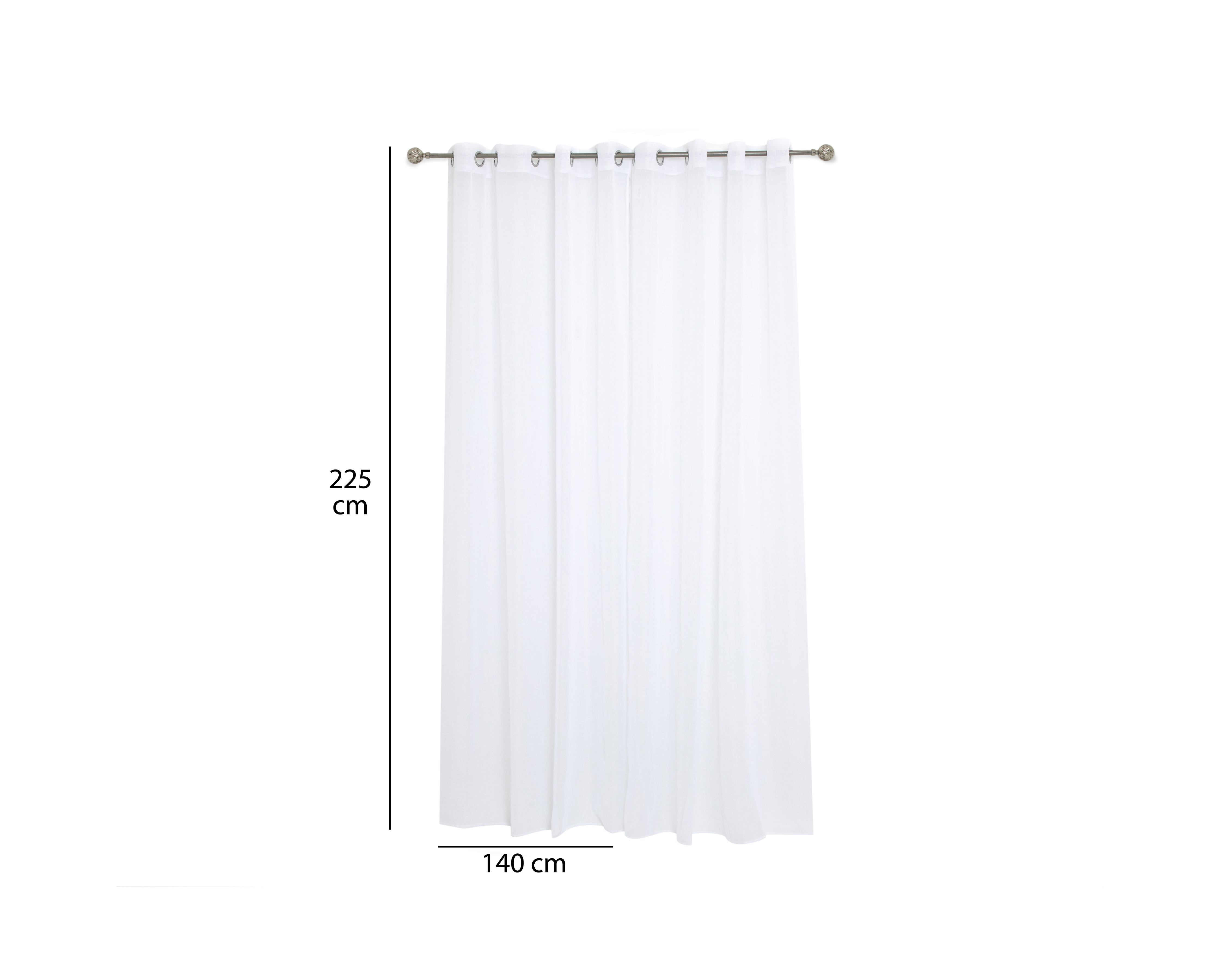 Foto 5 | Foto 5 | Cortina Sarina 140 x 225 cm Blanco