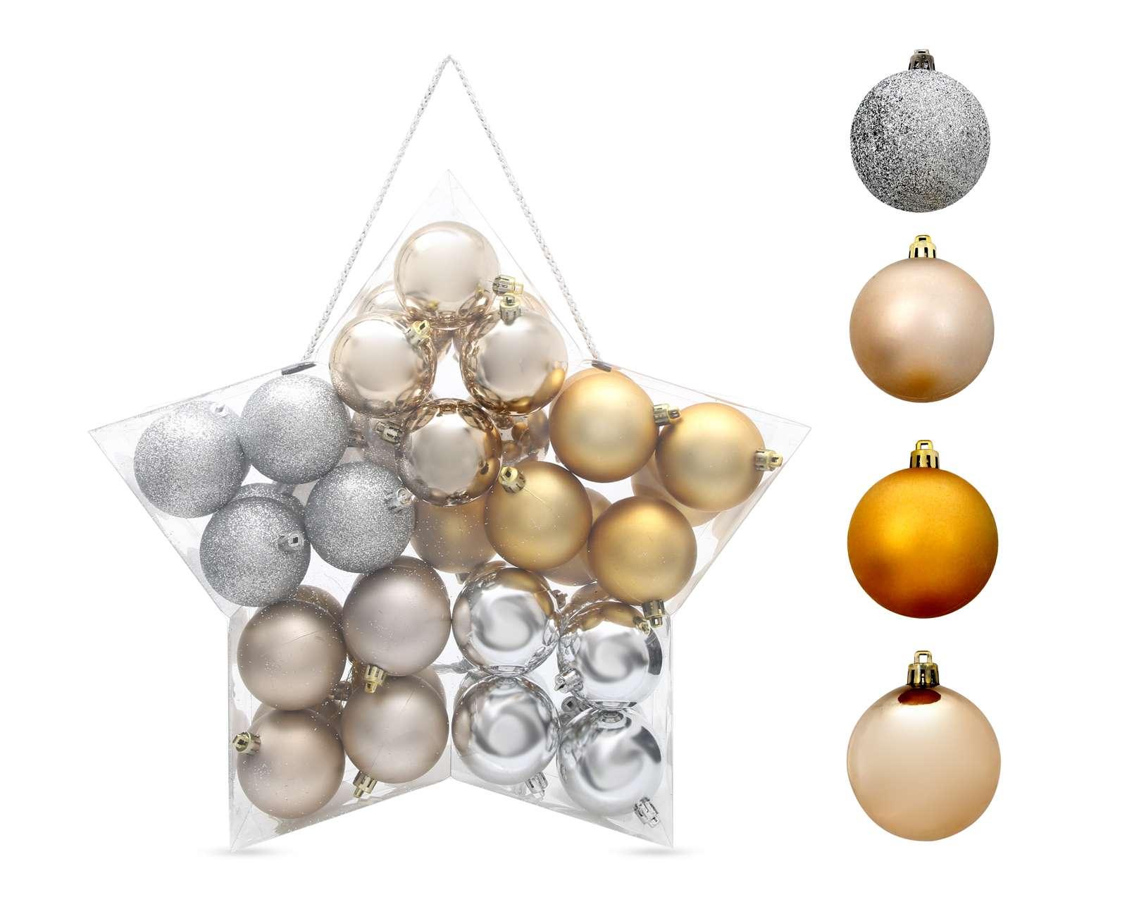 Foto 2 pulgar | Foto 1 | Esferas Navideñas Metálicas 40 Piezas