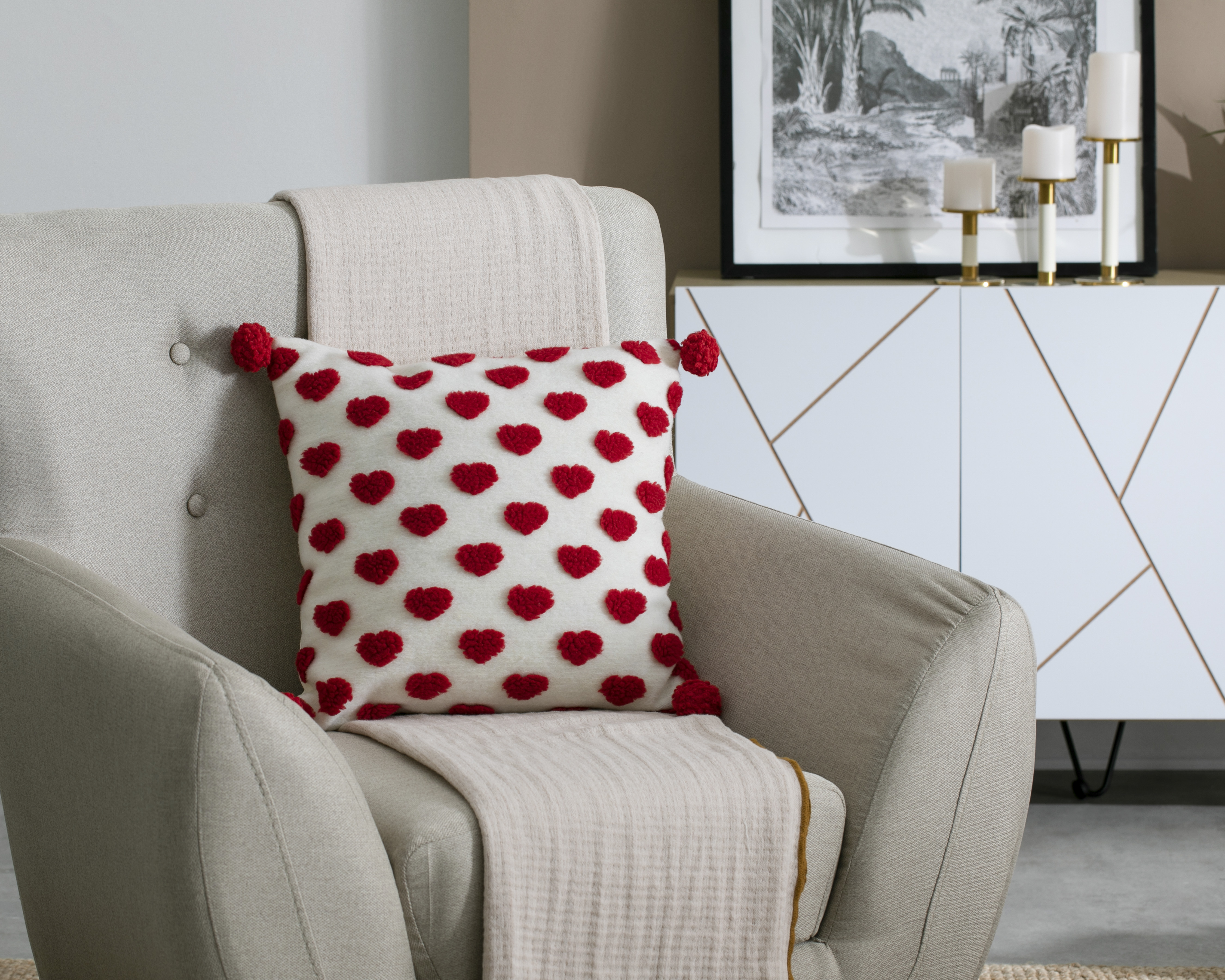 Foto 5 | Foto 5 | Cojín Decorativo Corazoncitos