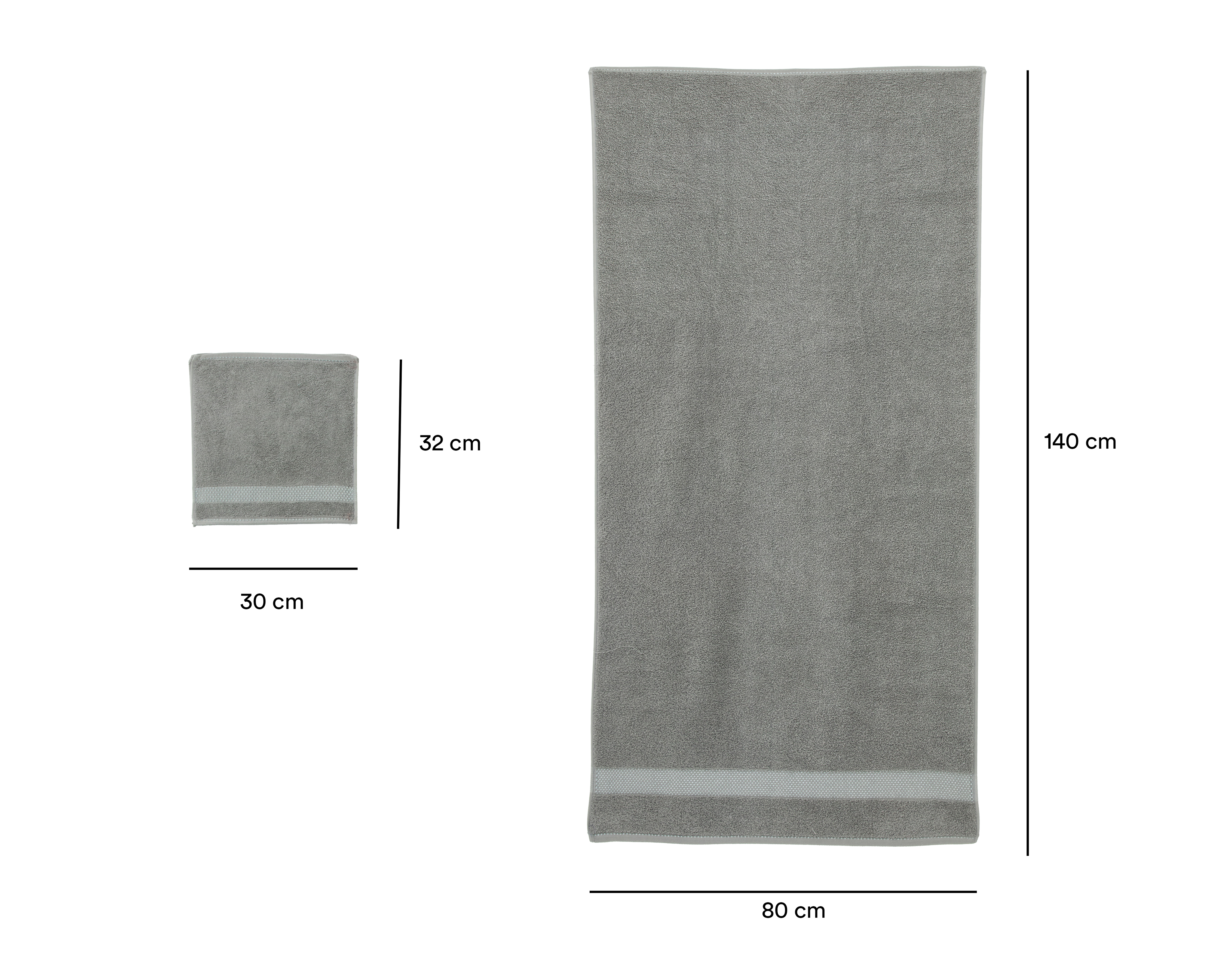 Foto 5 | Foto 5 | Toalla de Baño Starhaus Arezzo Gris de Algodón 4 Piezas