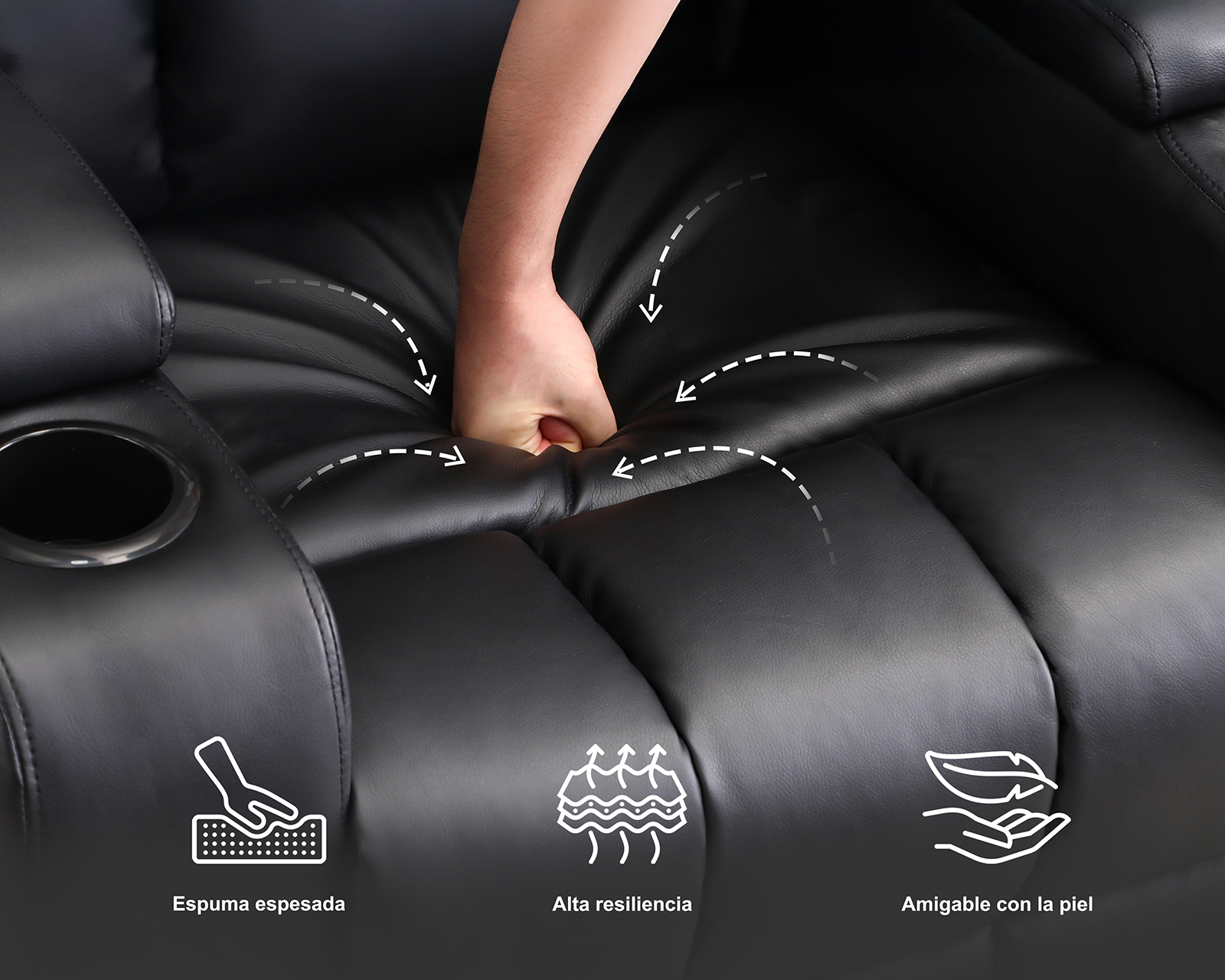 Foto 8 pulgar | Foto 7 | Sillón Reclinable Dayu Negro