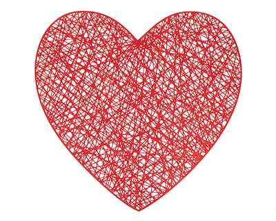 Foto 4 | Foto 4 | Mantel Individual Corazón Rojo 4 Piezas