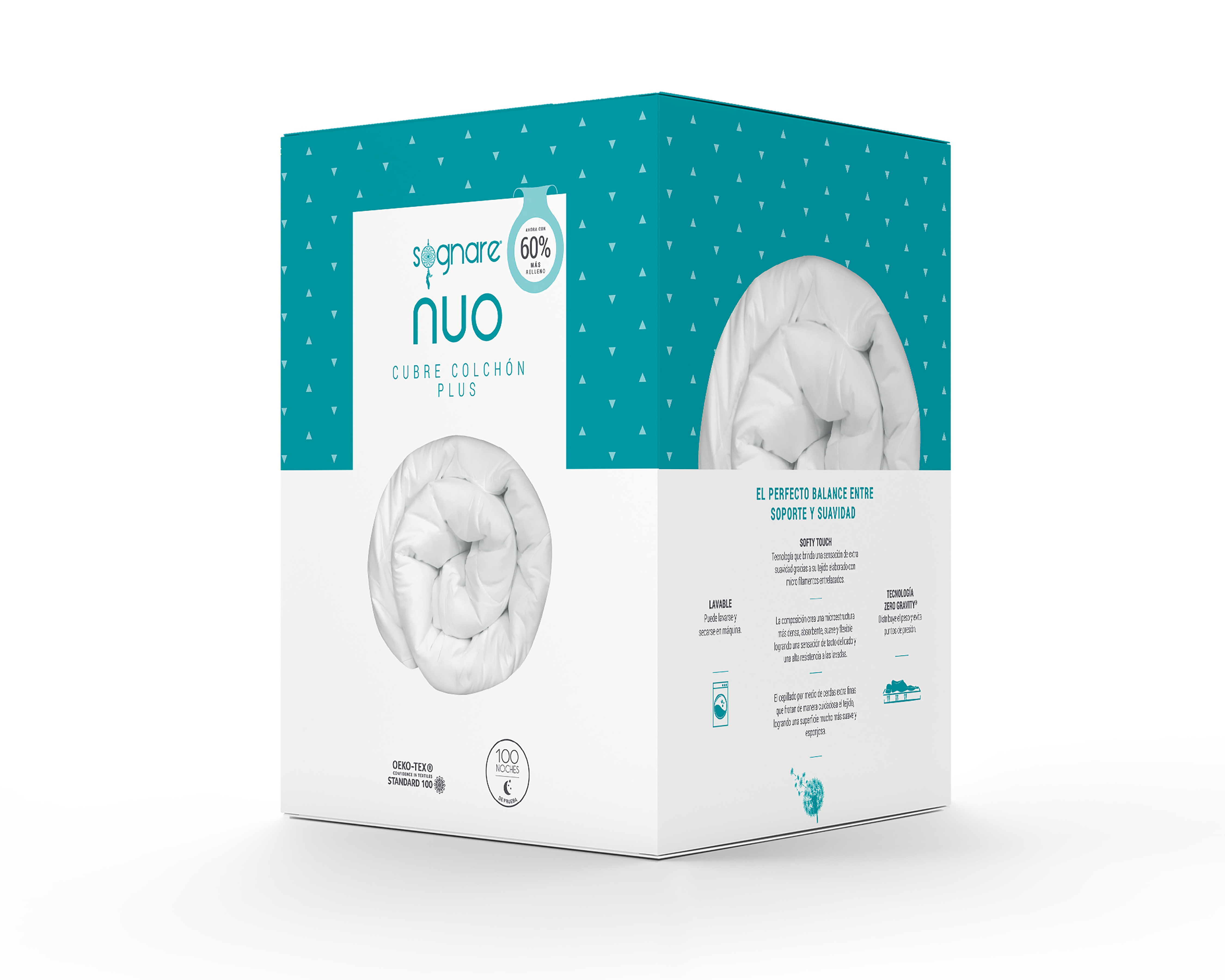 Foto 2 | Foto 2 | Cubrecolchón Sognare Matrimonial Nuo Plus Blanco