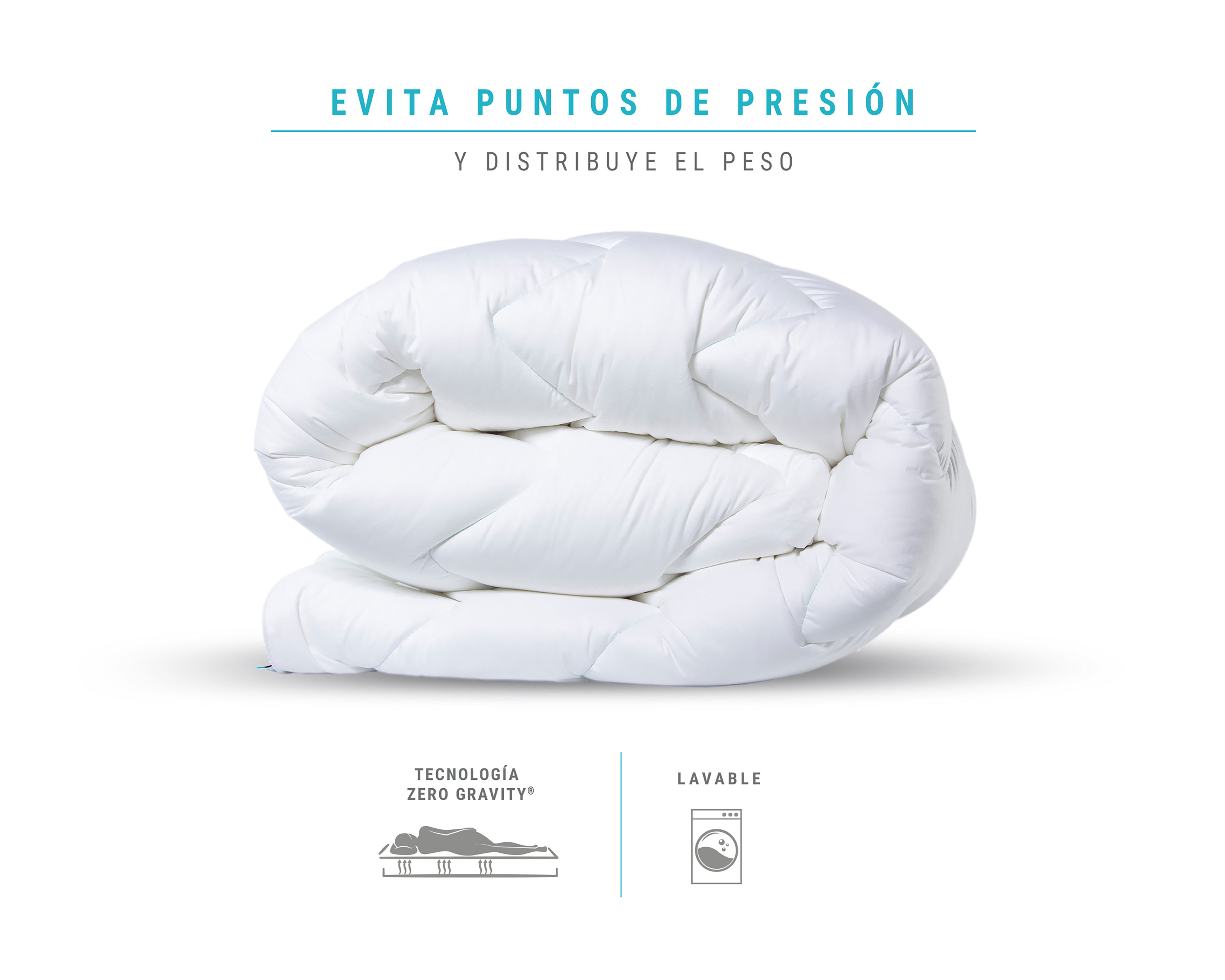 Foto 3 | Foto 3 | Cubrecolchón Sognare Matrimonial Nuo Plus Blanco