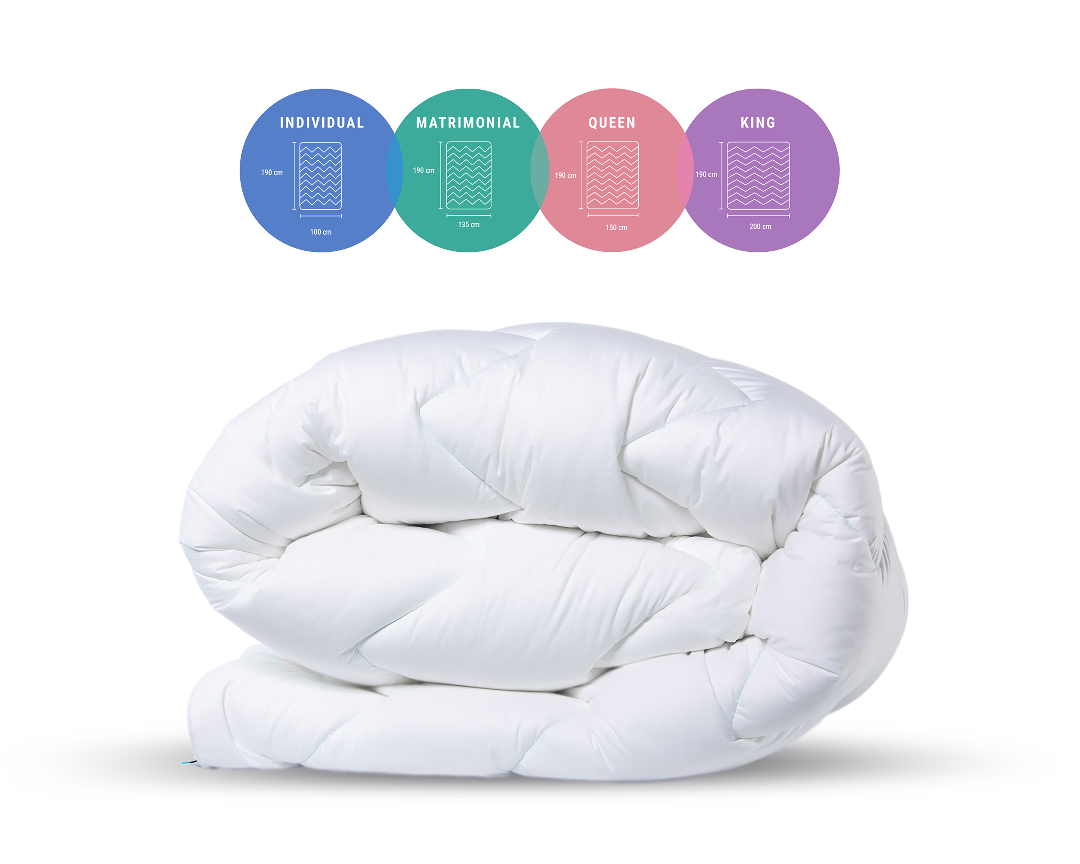 Foto 4 | Foto 4 | Cubrecolchón Sognare King Size Nuo Plus Blanco
