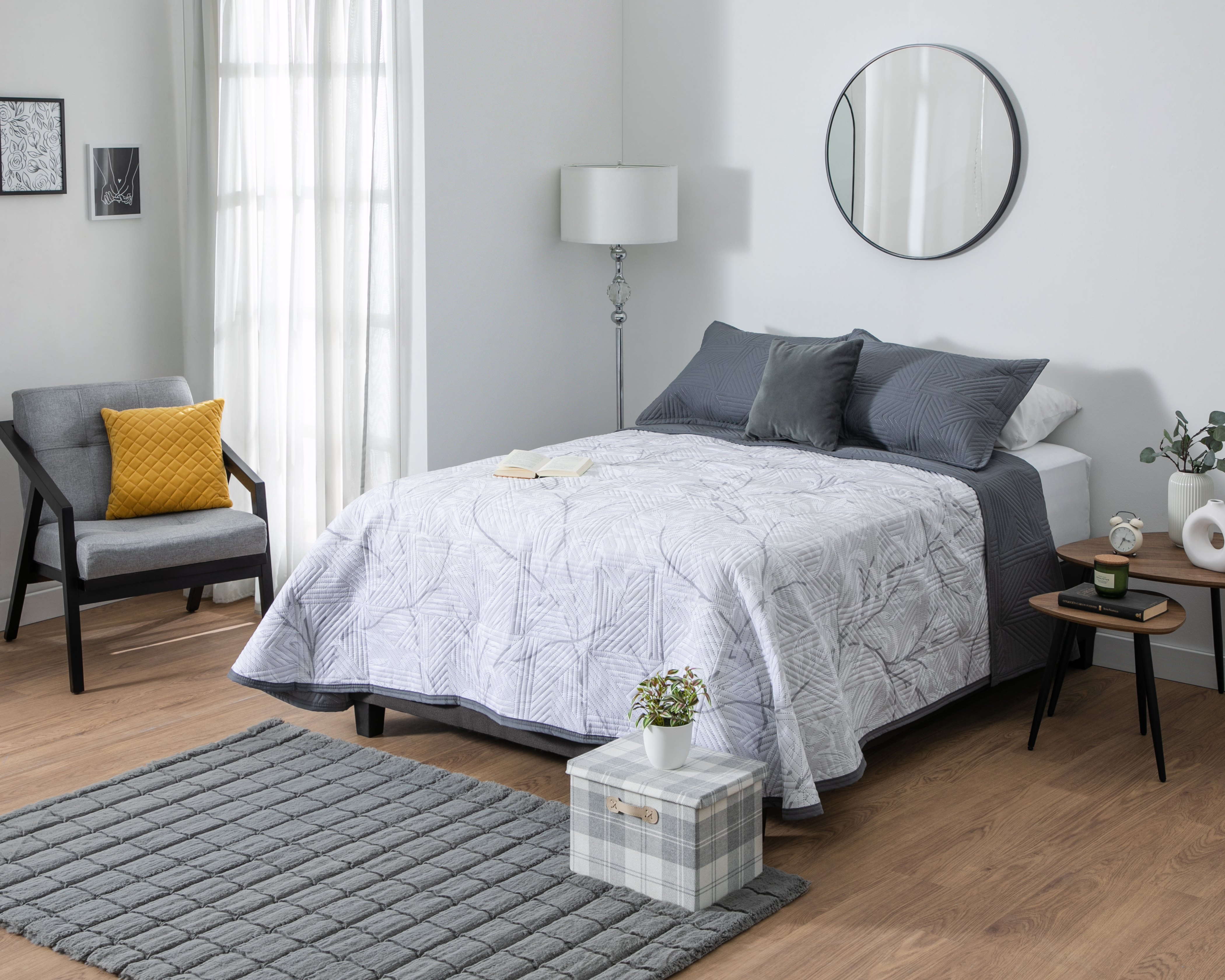 Foto 2 pulgar | Foto 1 | Colcha Selene Select Matrimonial Tea Plata