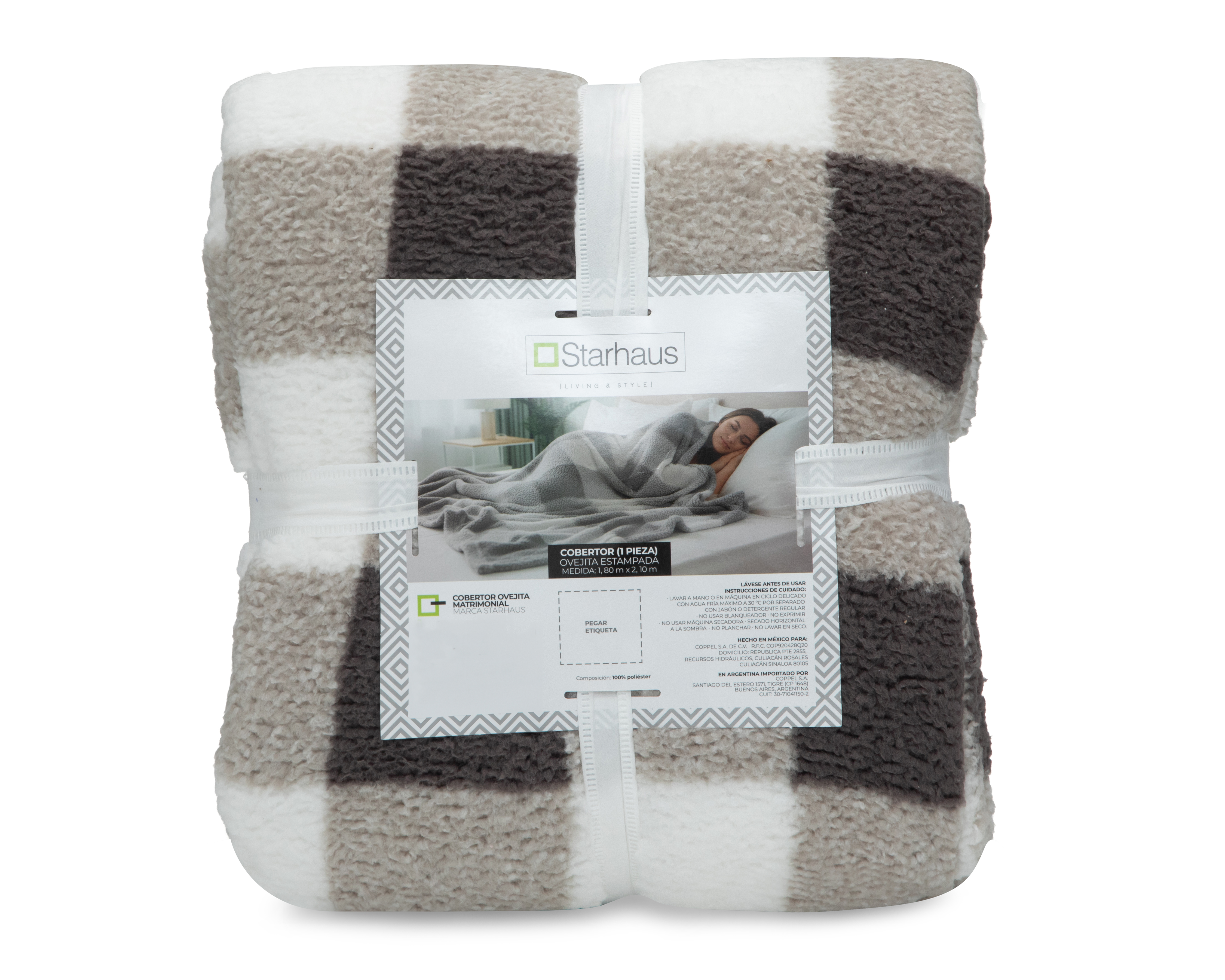 Foto 4 | Foto 4 | Cobertor Matrimonial Starhaus Ovejita a Cuadros