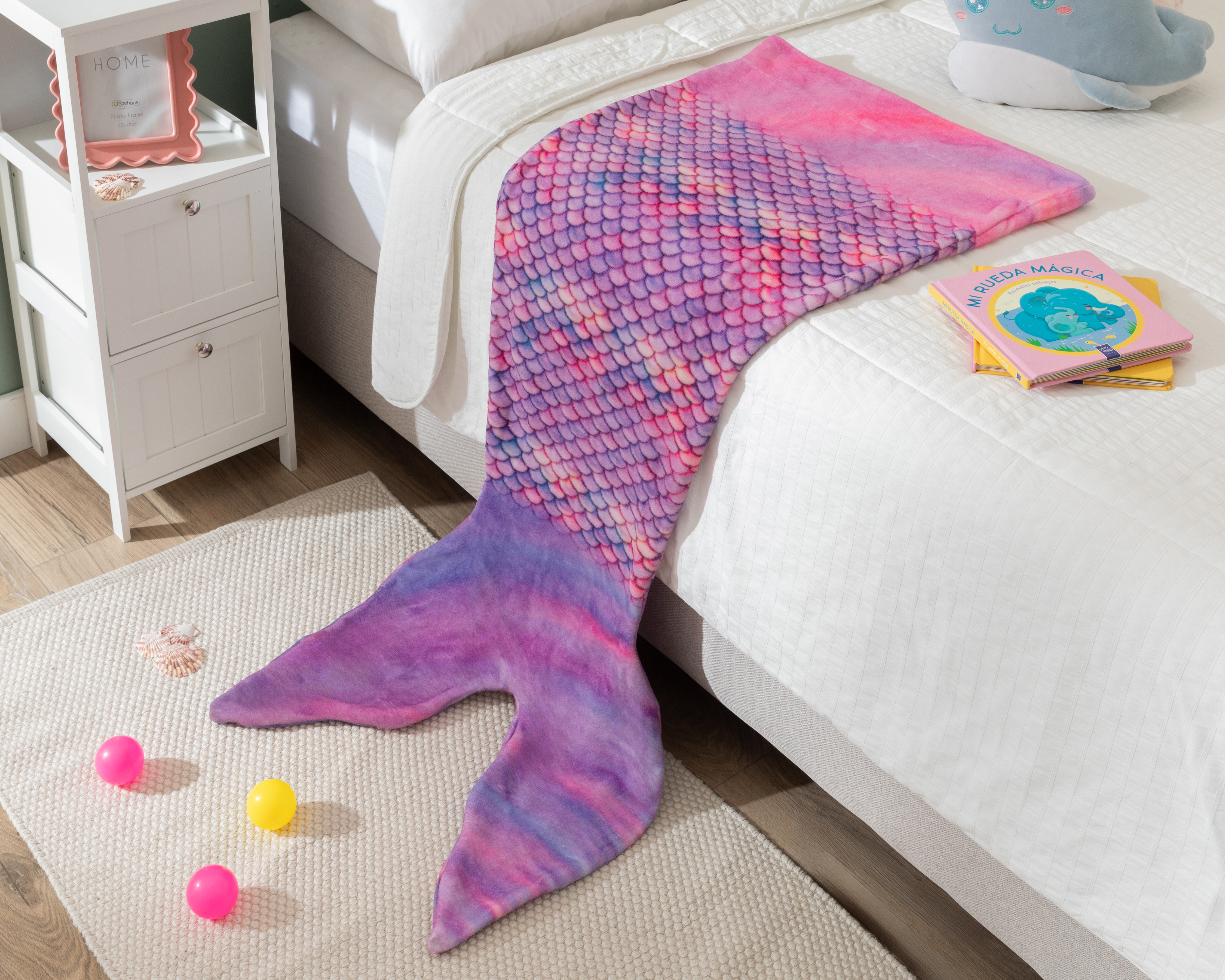 Foto 2 pulgar | Foto 1 | Frazada Cola de Sirena Infantil Providencia Rosa