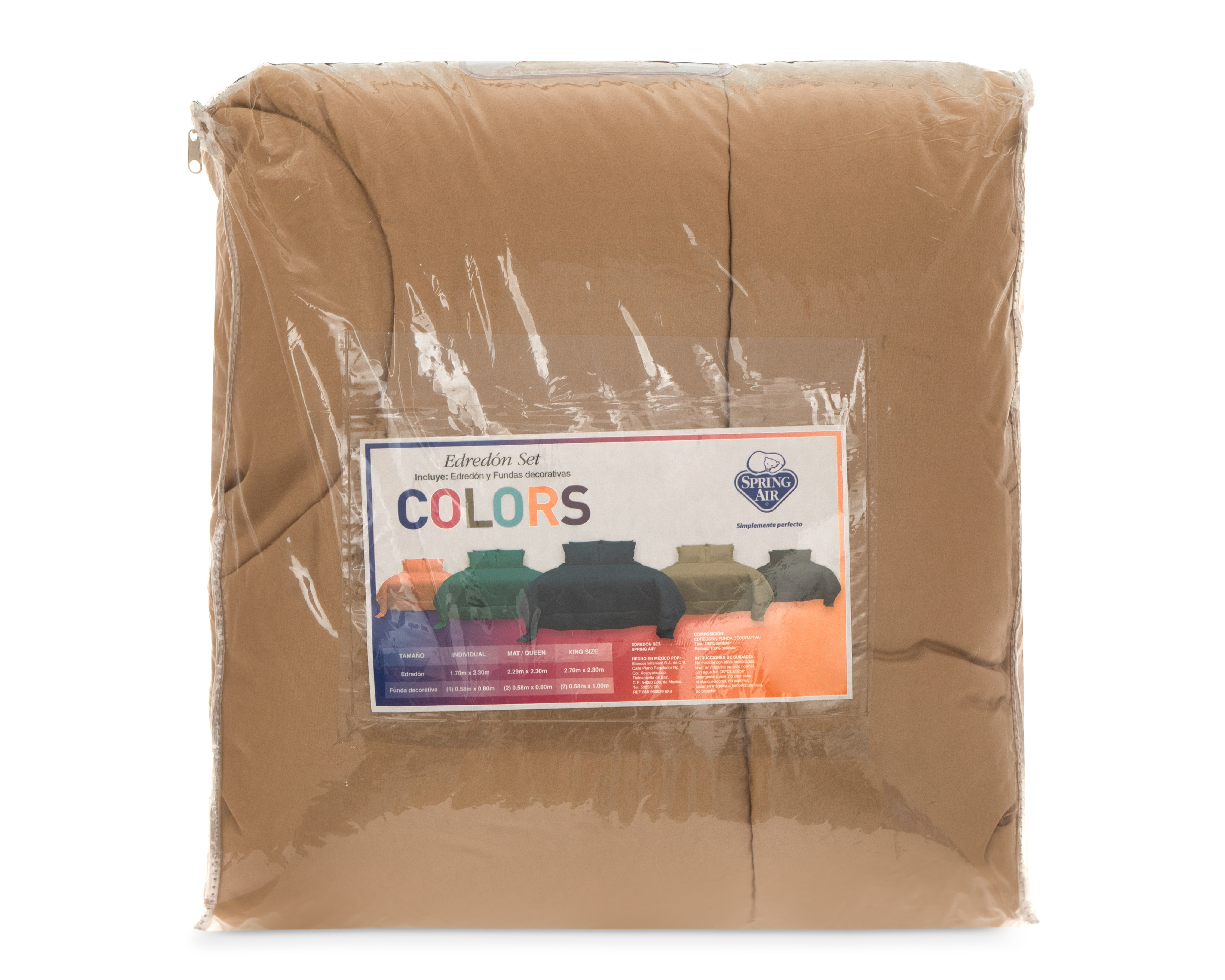 Foto 4 pulgar | Foto 3 | Edredón Spring Air Matrimonial - Queen Size Kakhi Caqui 3 Piezas