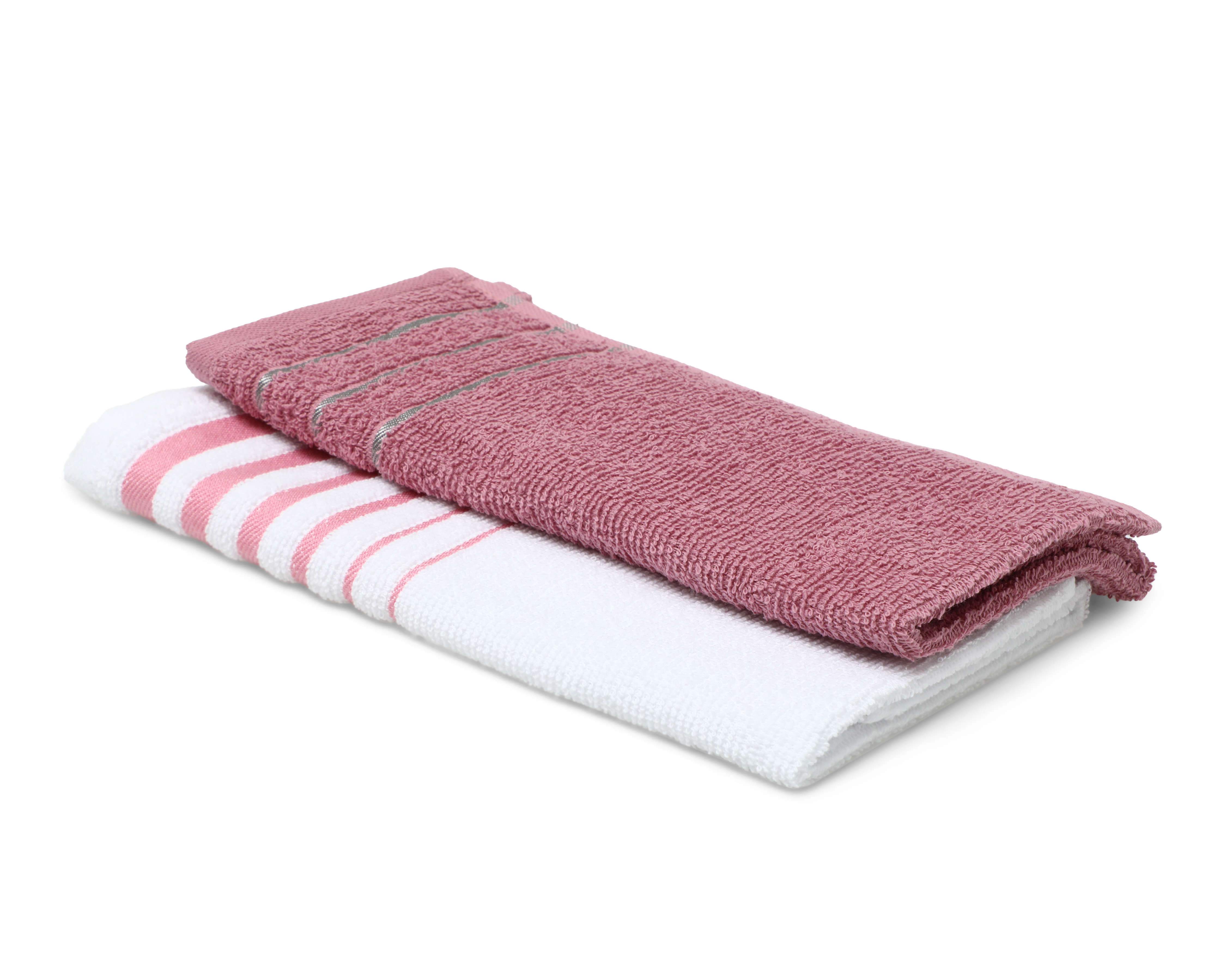 Toalla para Manos Chester Rosa - Blanco 2 Piezas