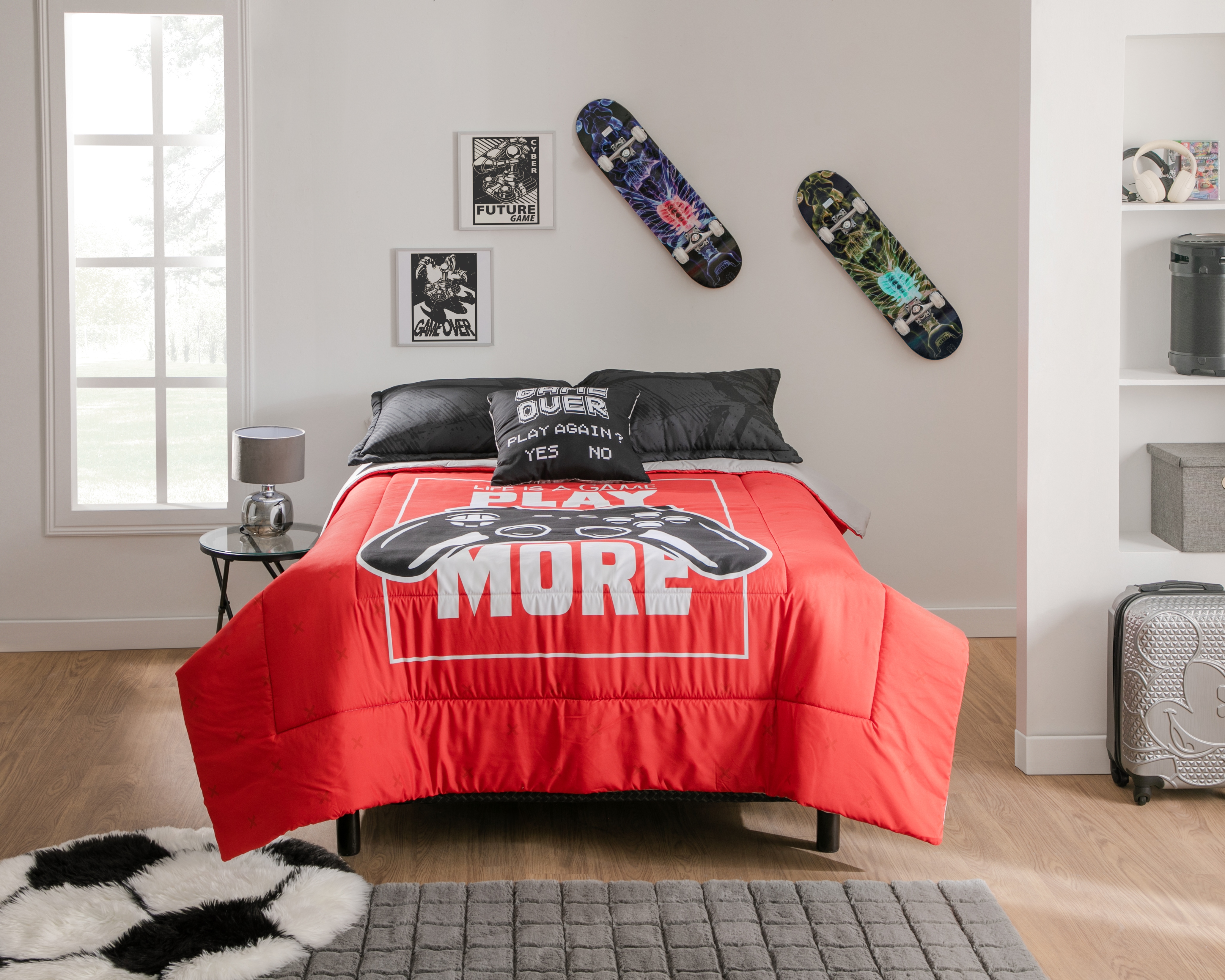 Foto 2 pulgar | Foto 1 | Edredón Intima Matrimonial Play Rojo 3 Piezas