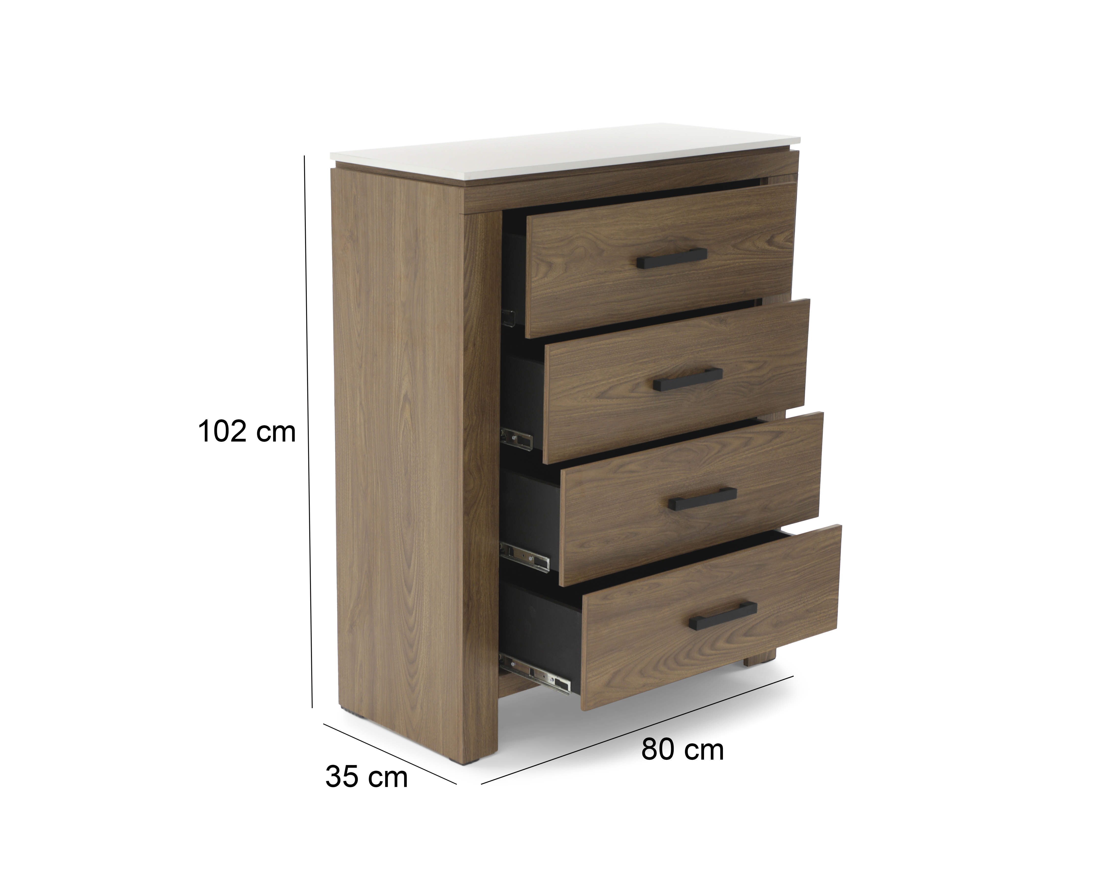 Foto 7 pulgar | Foto 6 | Cómoda Blu Nogal 80 cm