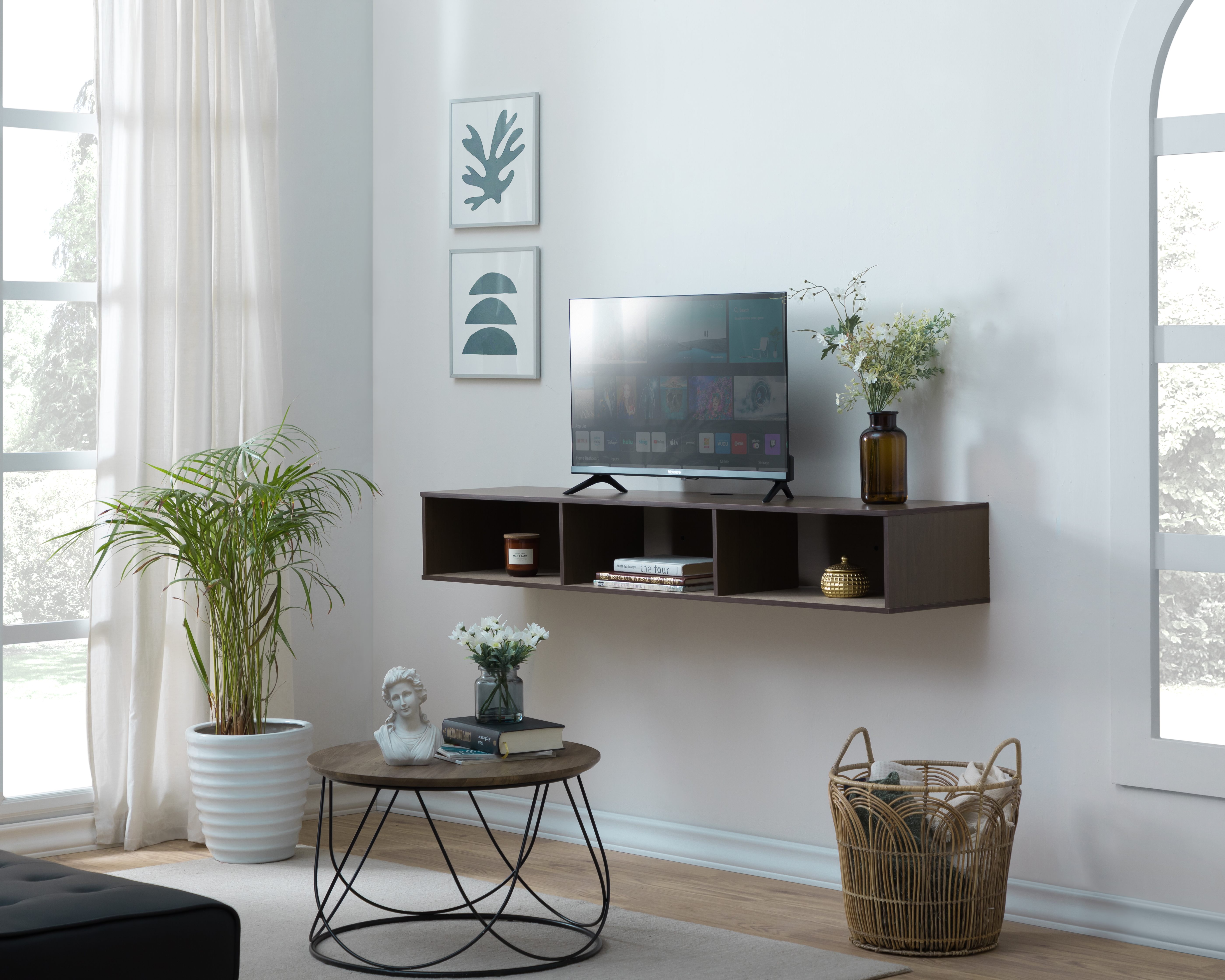 Mueble para TV Empotrable Mobi Turquía Tabaco