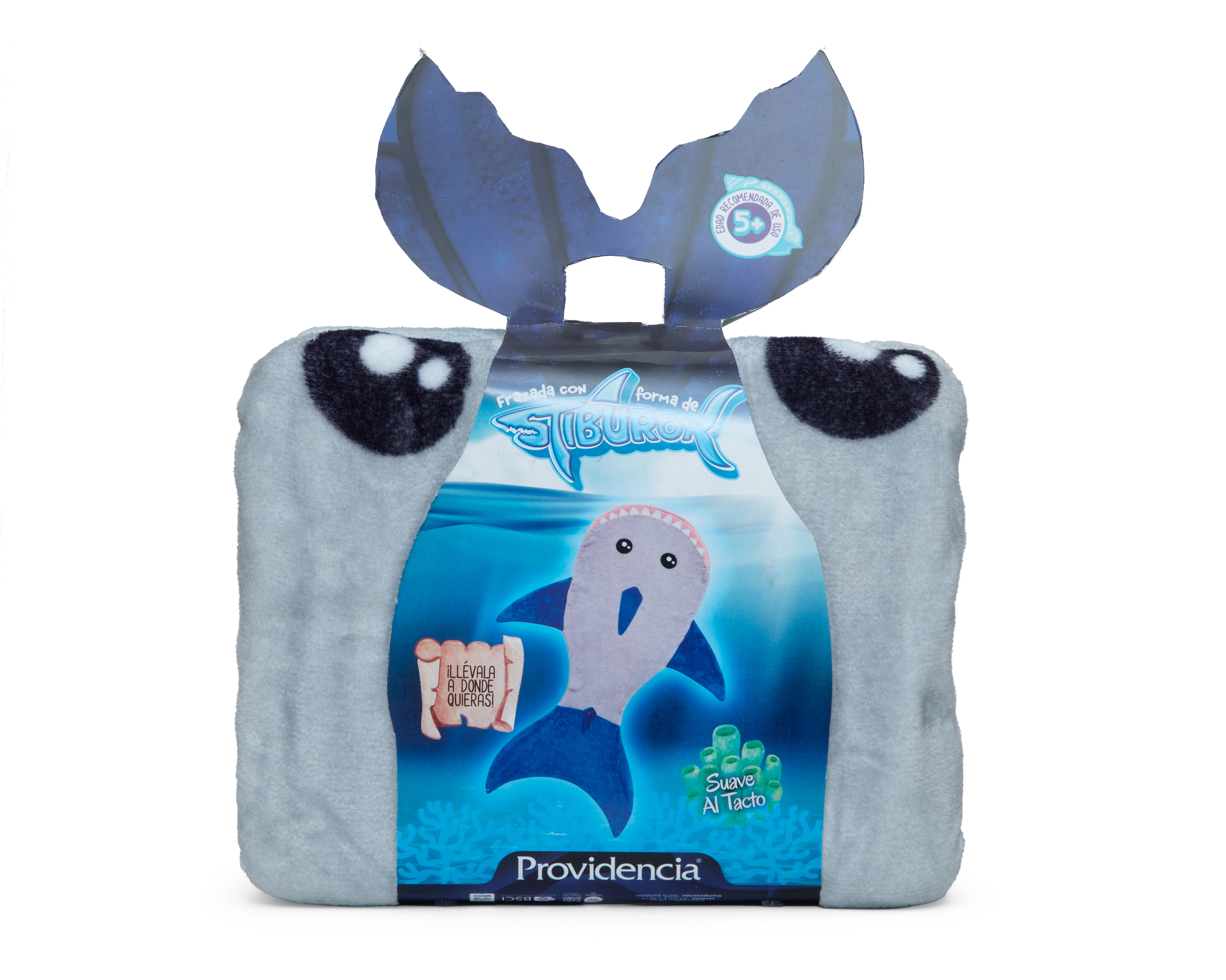 Foto 5 pulgar | Foto 4 | Frazada Providencia Tiburón Azul