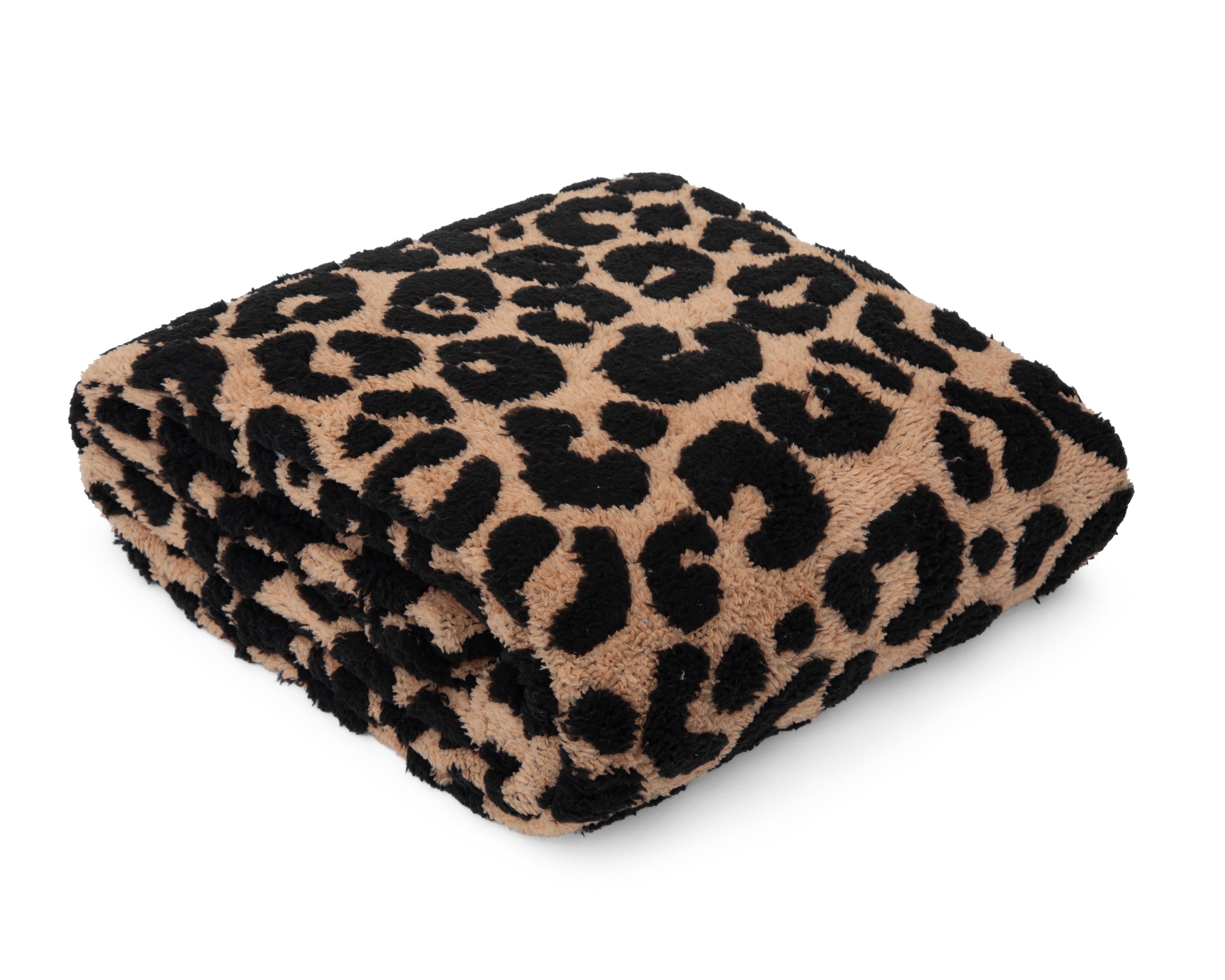 Foto 3 pulgar | Foto 2 | Frazada Starhaus Animal Print Negro y Café