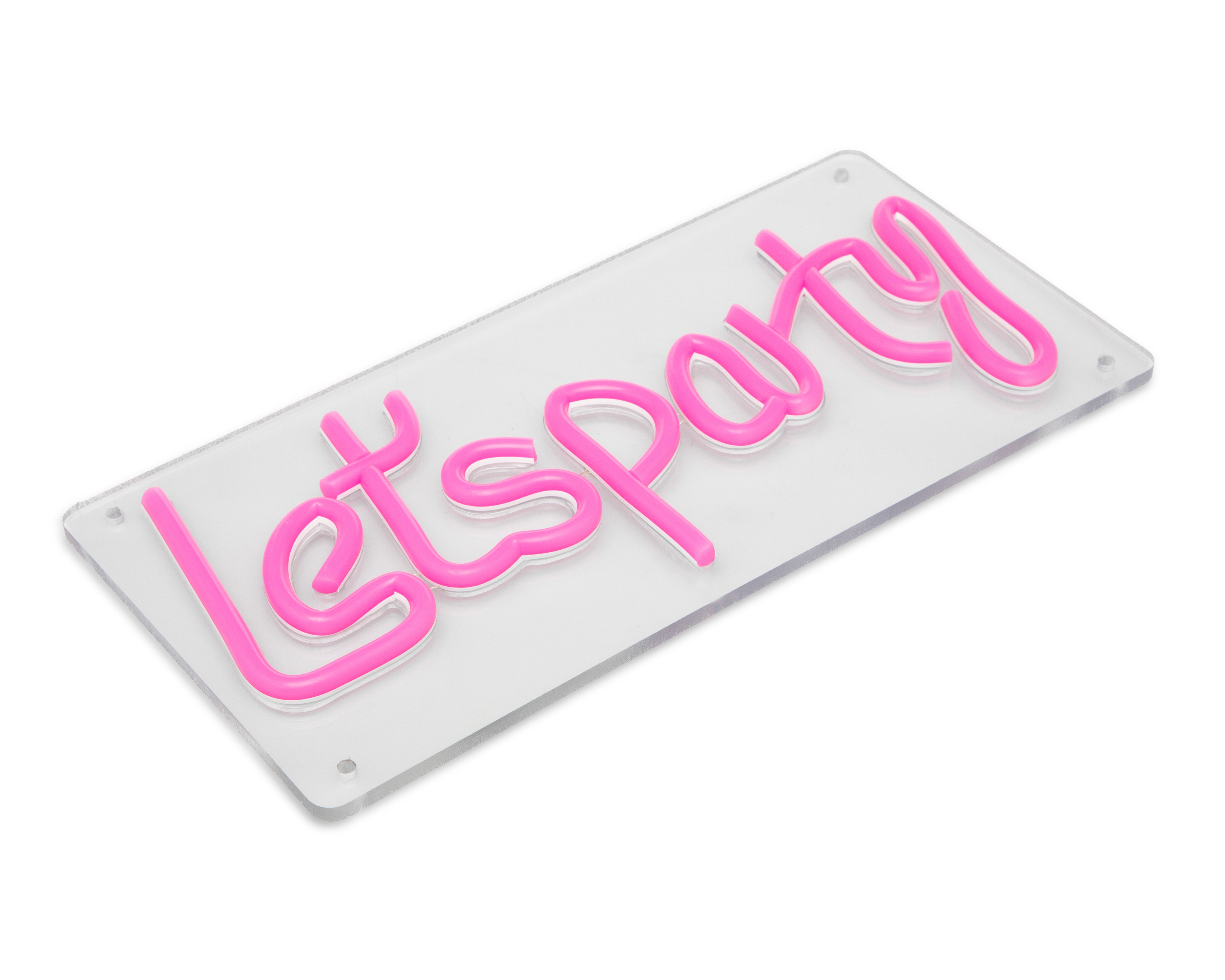 Letrero Decorativo Lets Party con Luces