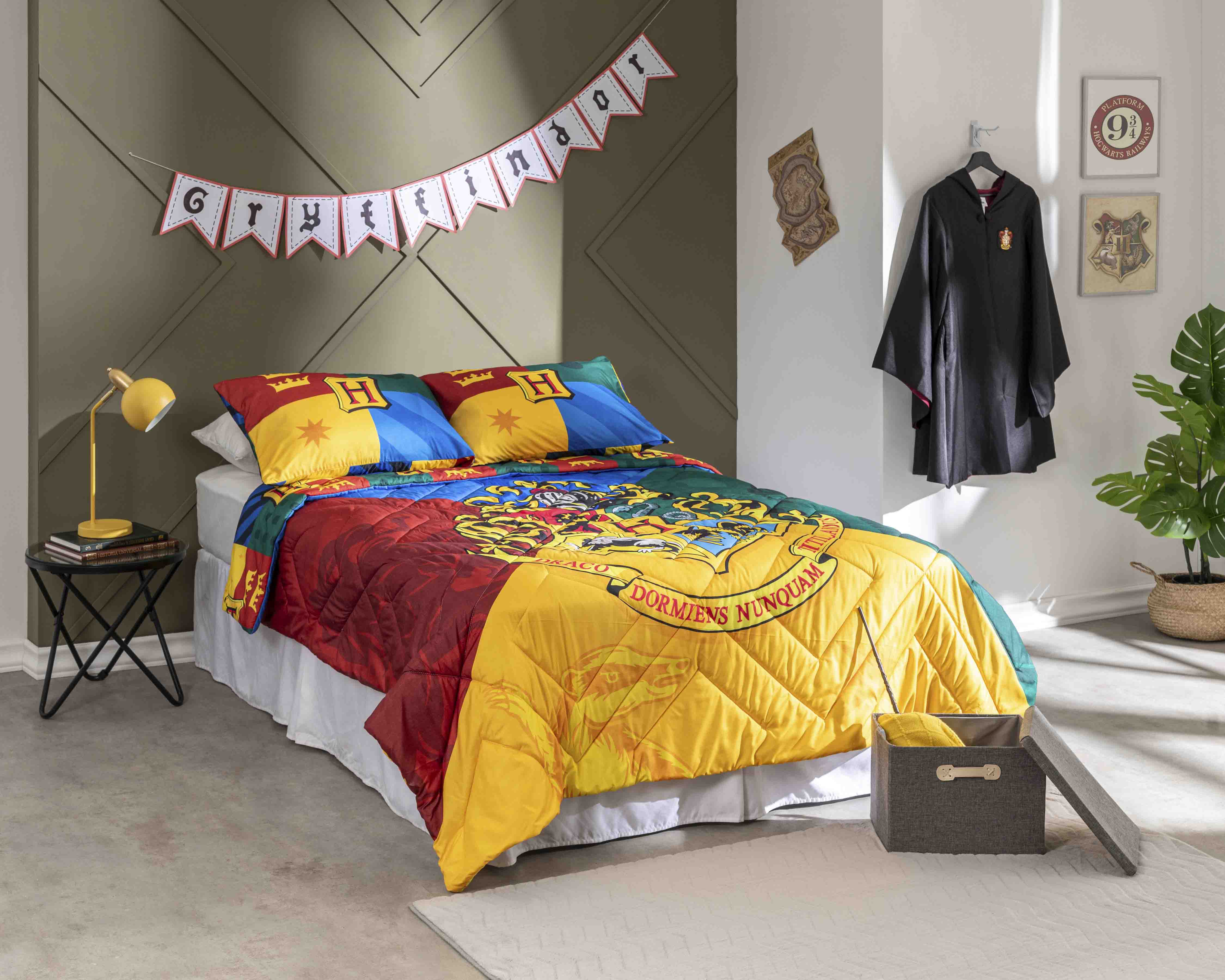 Edredón Providencia Matrimonial Harry Potter Multicolor 3 Piezas