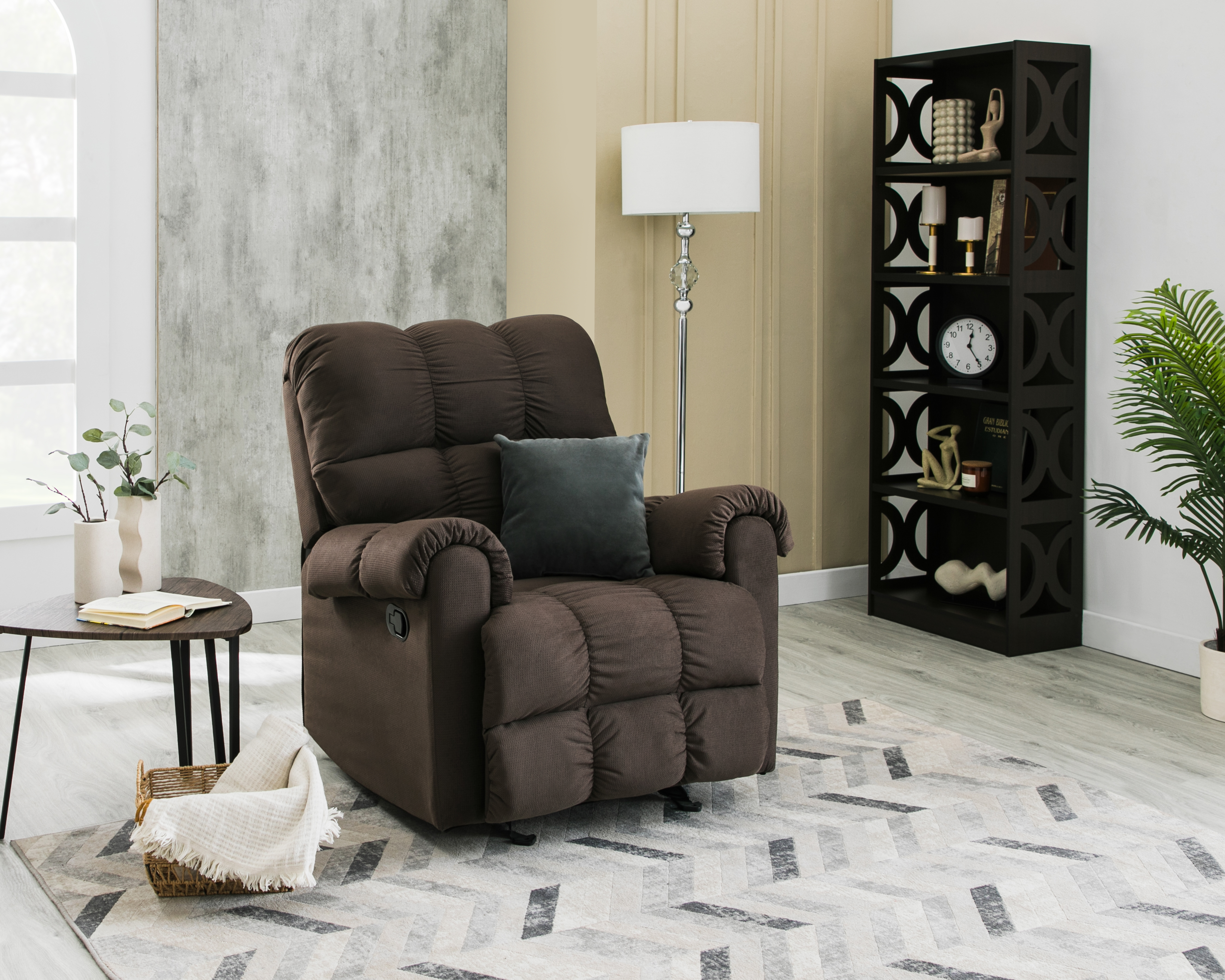 Sillón Reclinable Mecedora Zuge Café