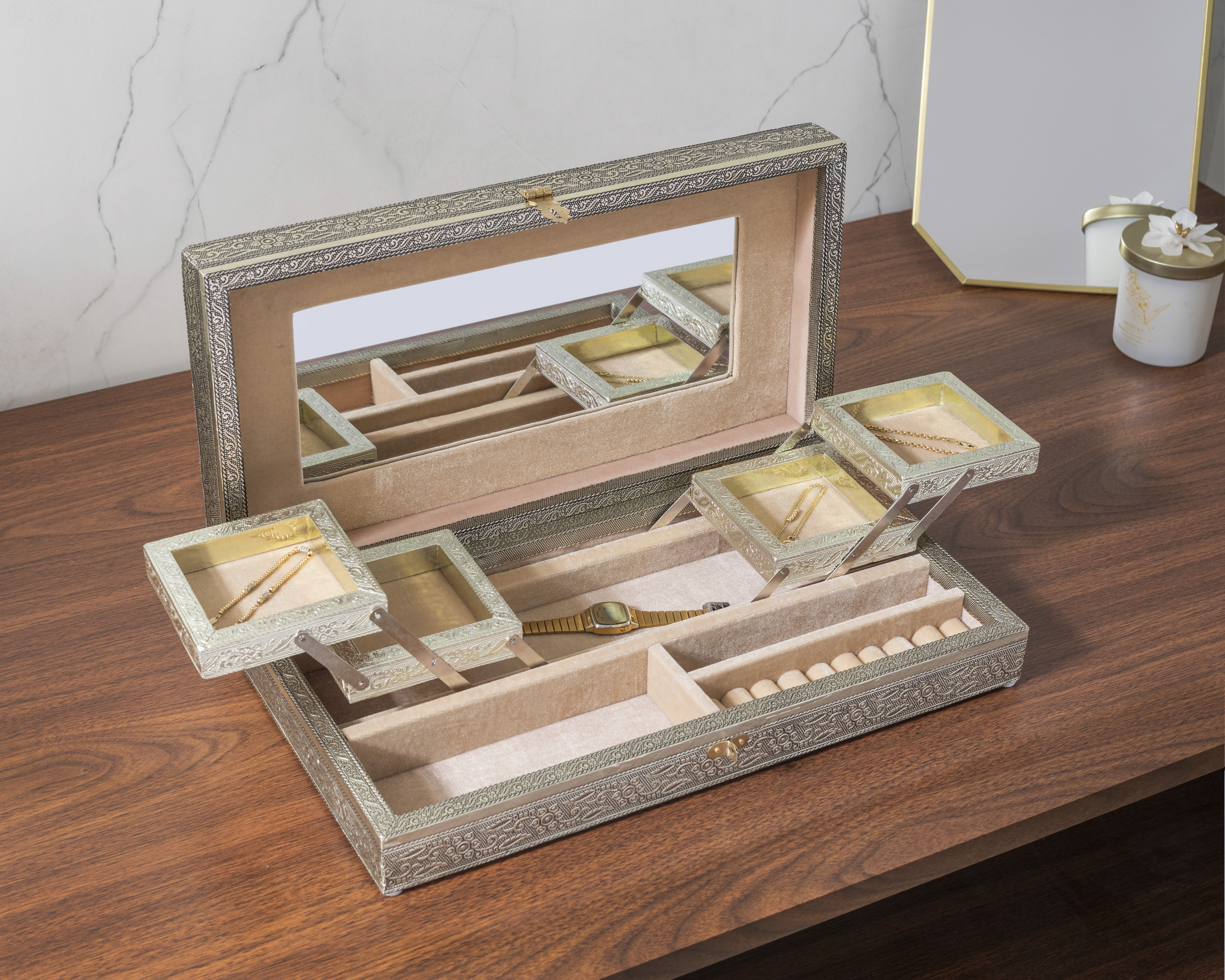 Foto 6 pulgar | Foto 5 | Joyero Starhaus de Madera y Aluminio