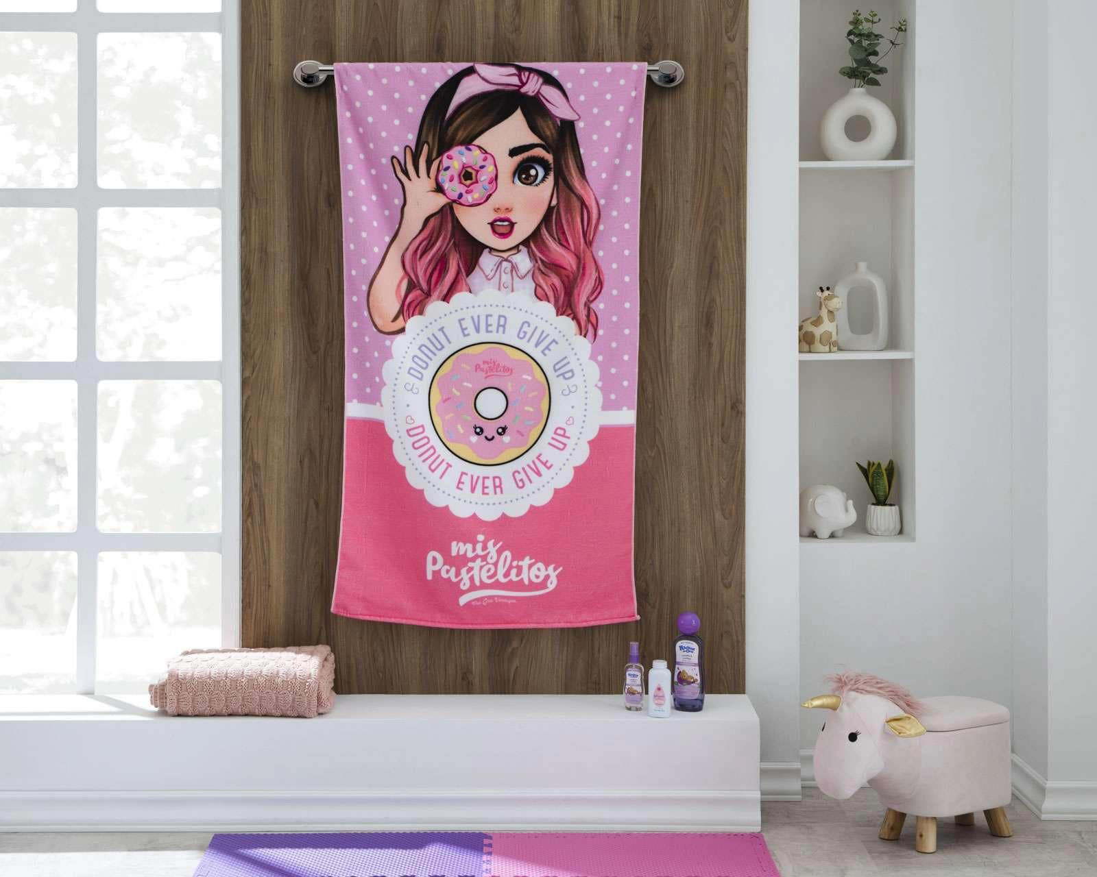 Foto 7 pulgar | Foto 6 | Toalla de Medio Baño Mis Pastelitos Rosa
