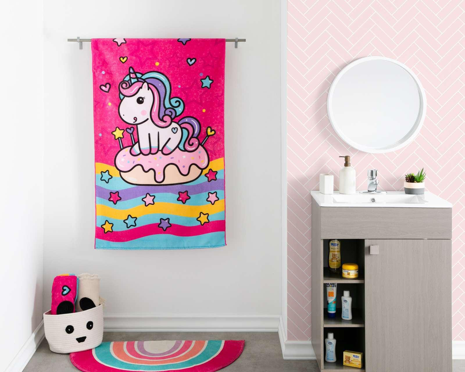 Foto 7 | Foto 7 | Toalla de Medio Baño Unicornio Providencia Rosa