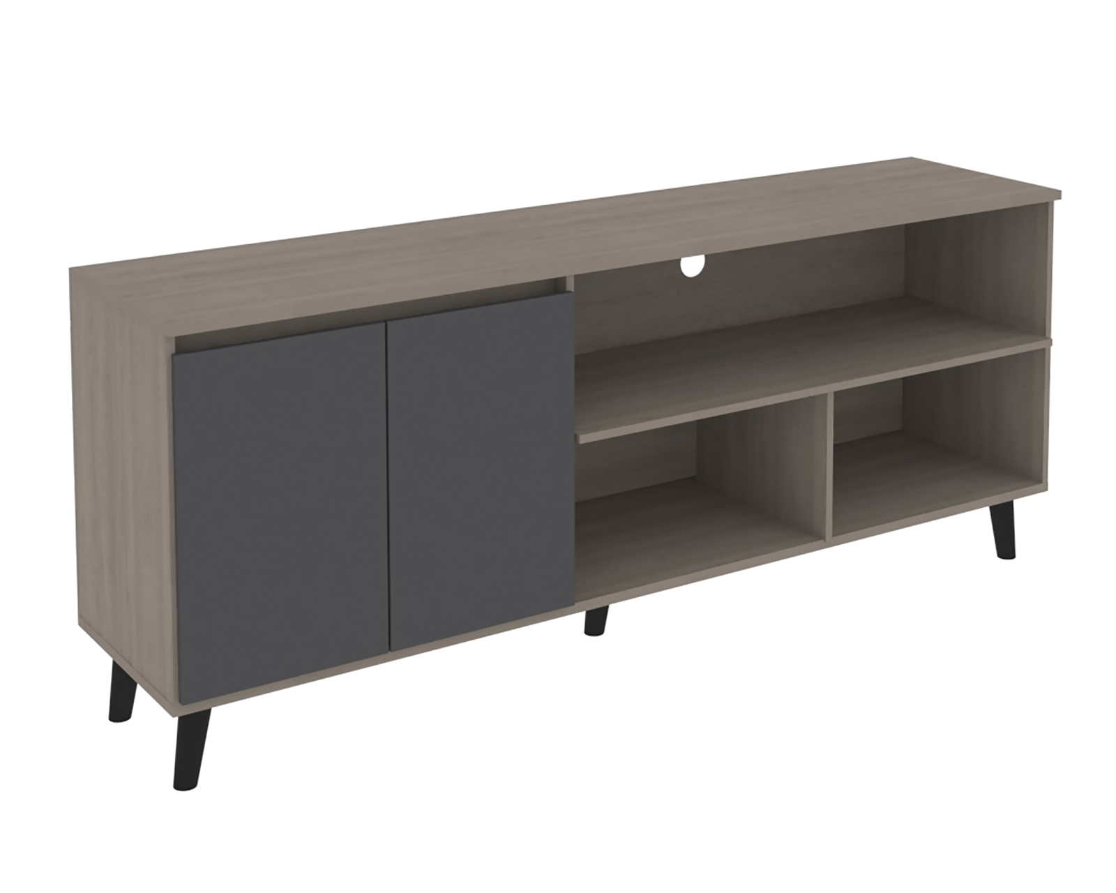 Foto 3 | Foto 3 | Mesa para Televisión Mobi Espinela Fresno y Gris