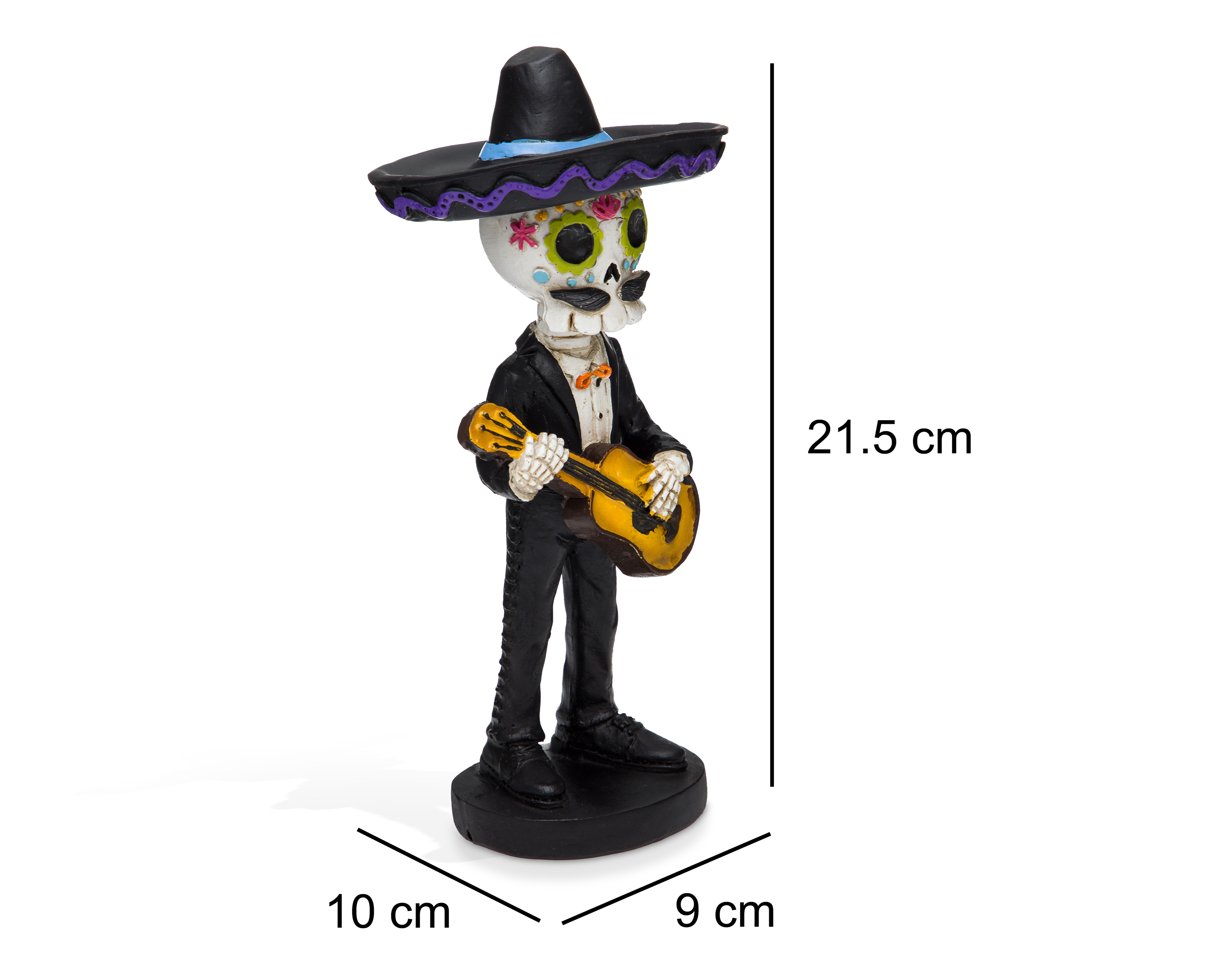 Foto 7 pulgar | Foto 6 | Calavera de Día de Muertos Alfredo de Resina