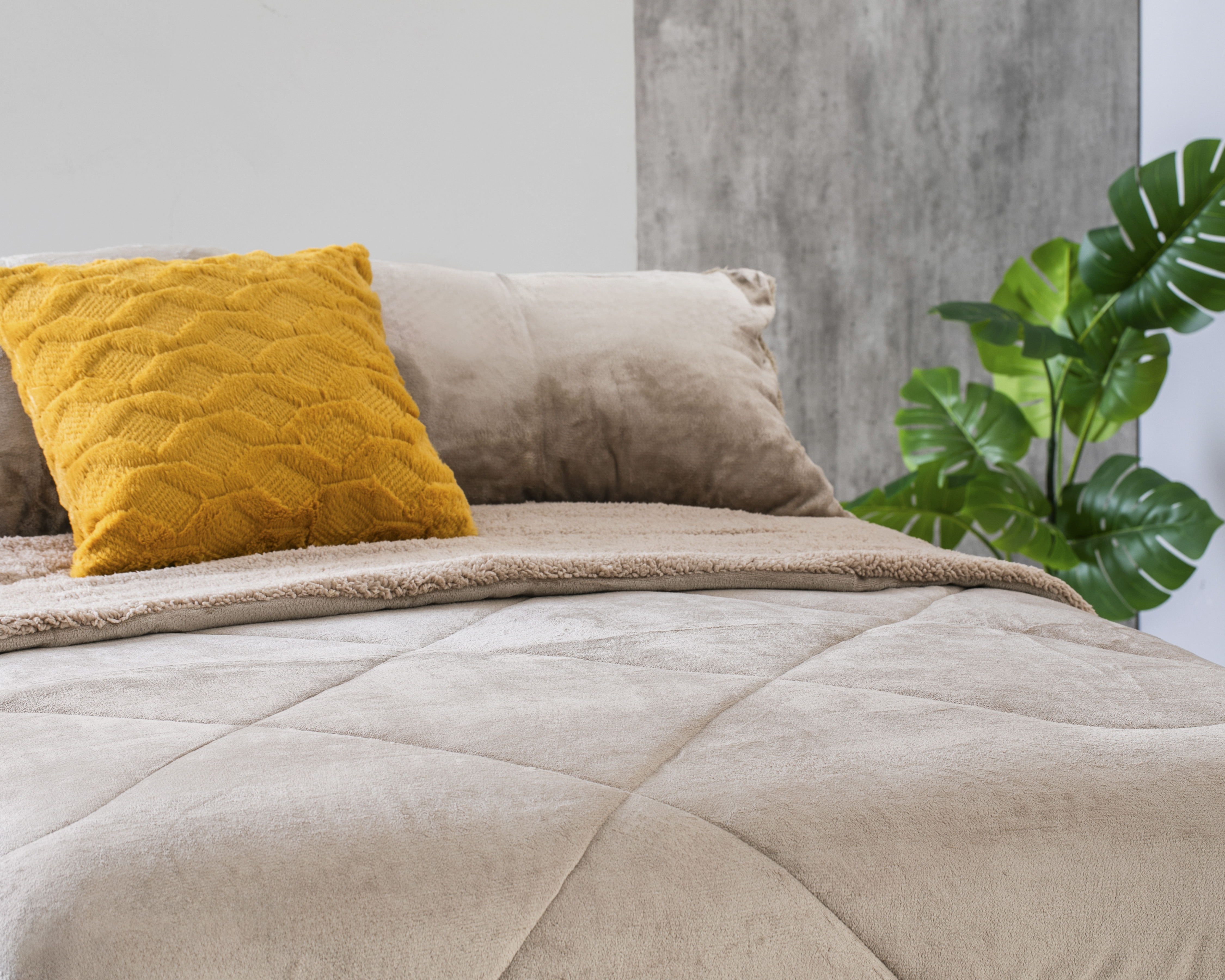 Foto 2 pulgar | Foto 1 | Cobertor Matrimonial Starhaus Leisy Beige