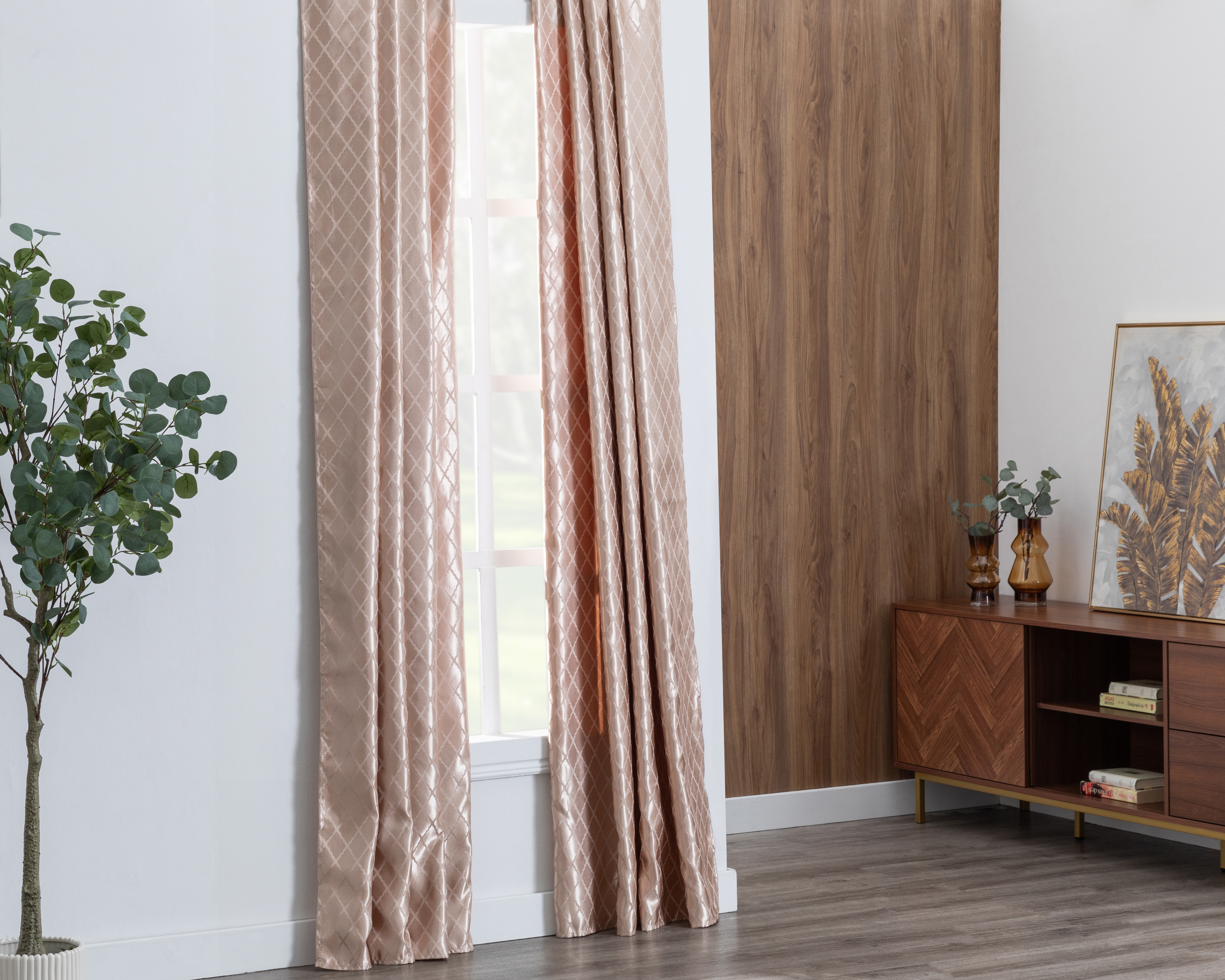 Cortina Farina 140 x 260 cm Champaña 2 Piezas