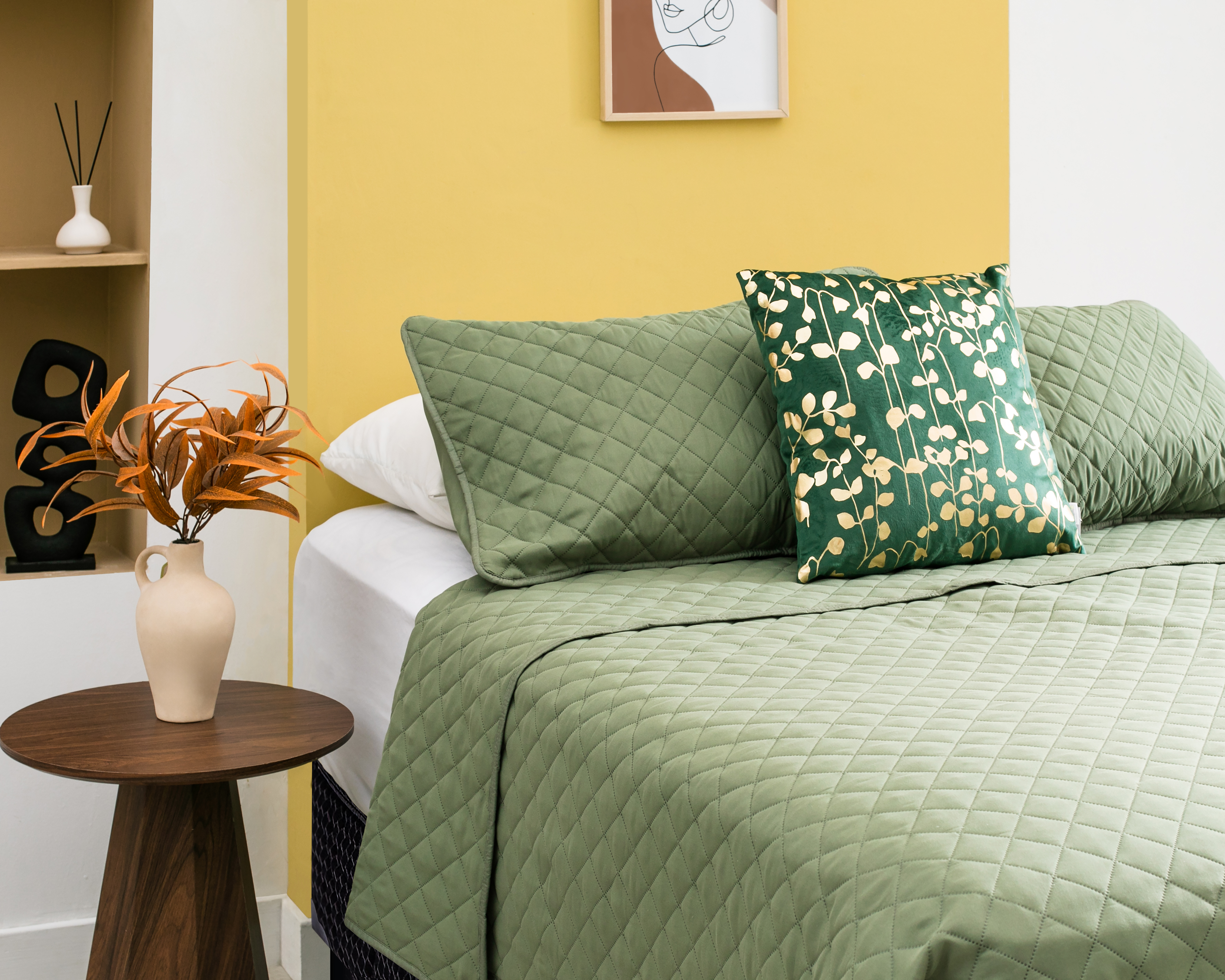 Colcha Matrimonial Starhaus Kanis Verde