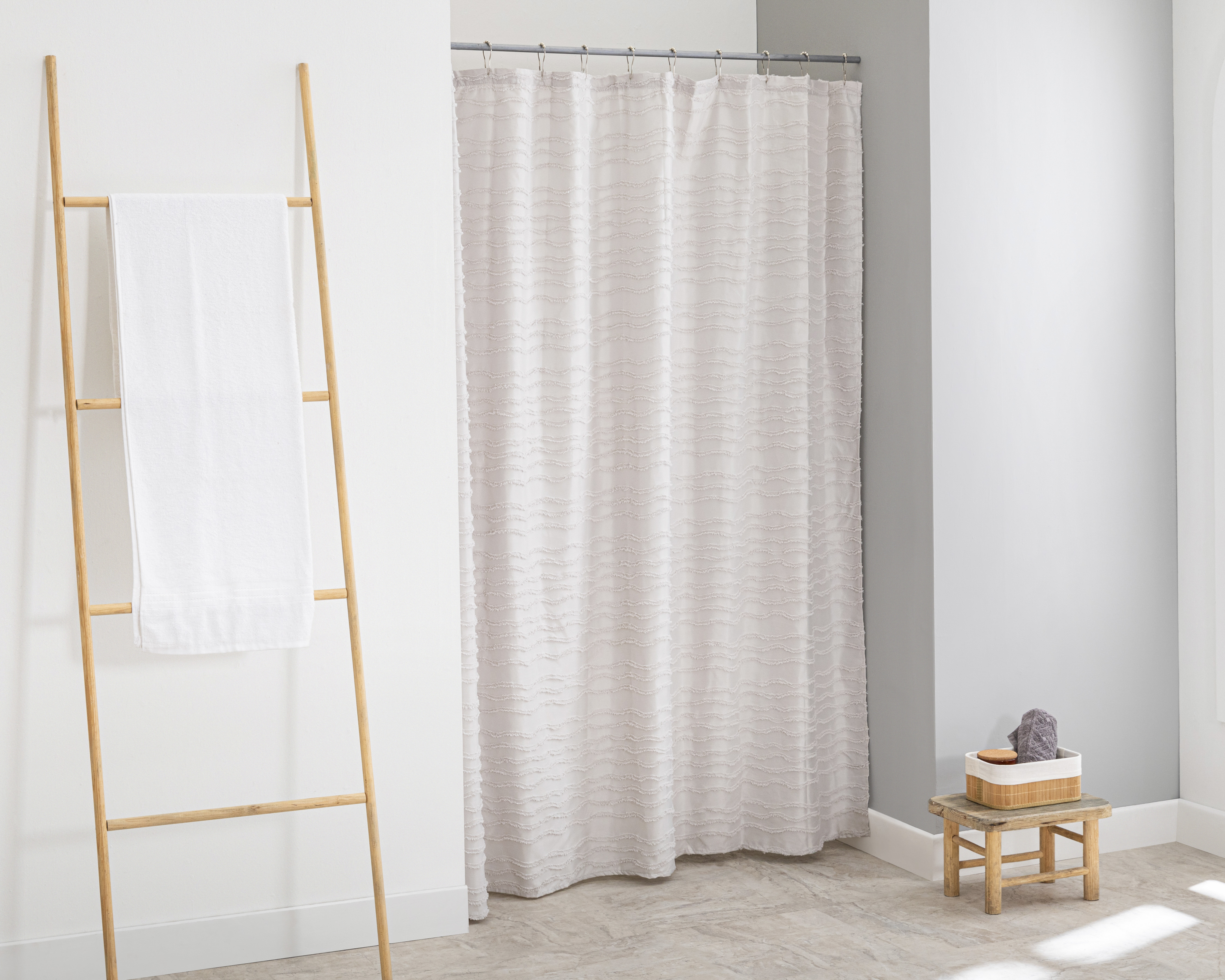 Foto 4 pulgar | Foto 3 | Cortina de Baño Starhaus con Ganchos