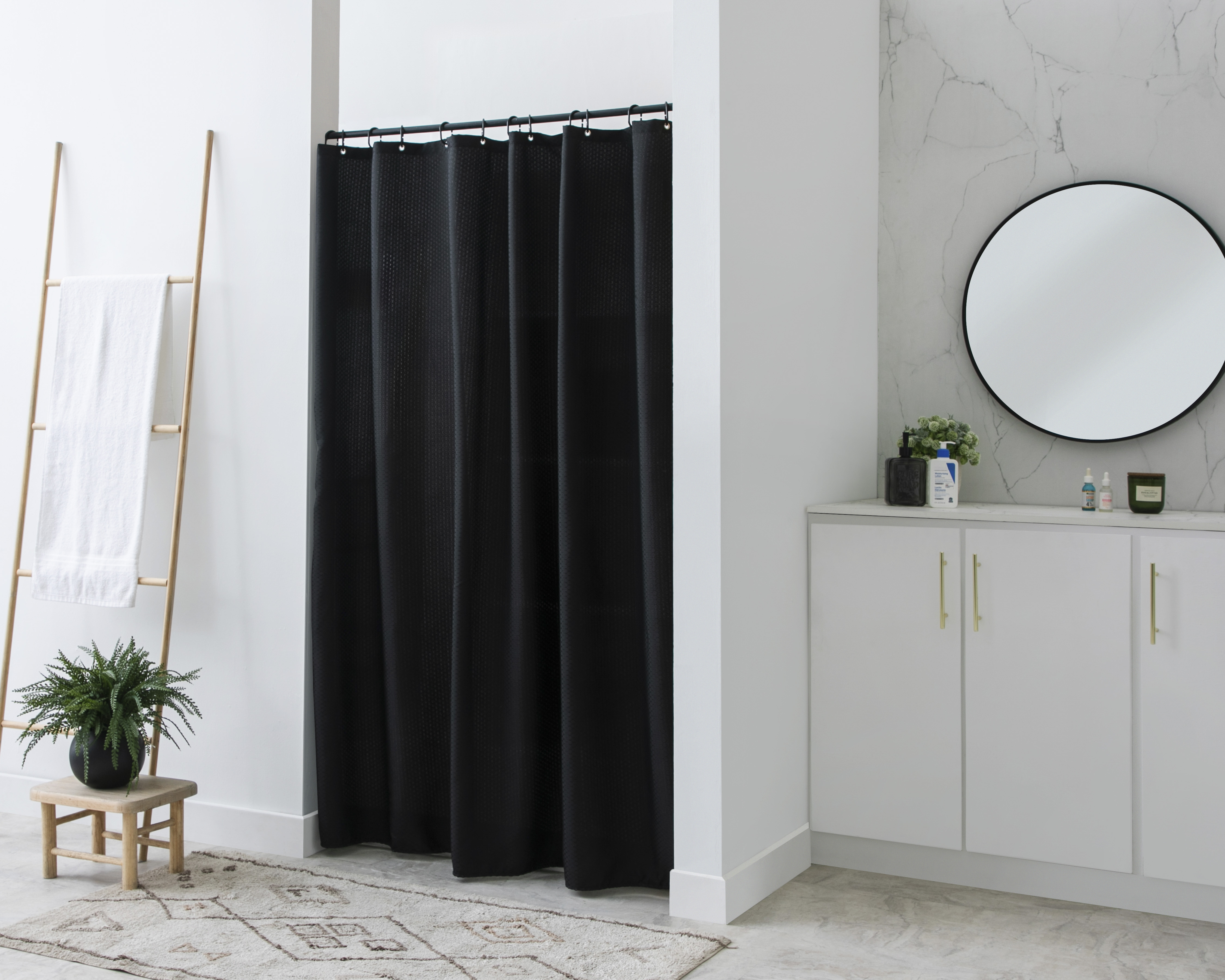 Foto 4 | Foto 4 | Cortina para Baño Starhus Negra