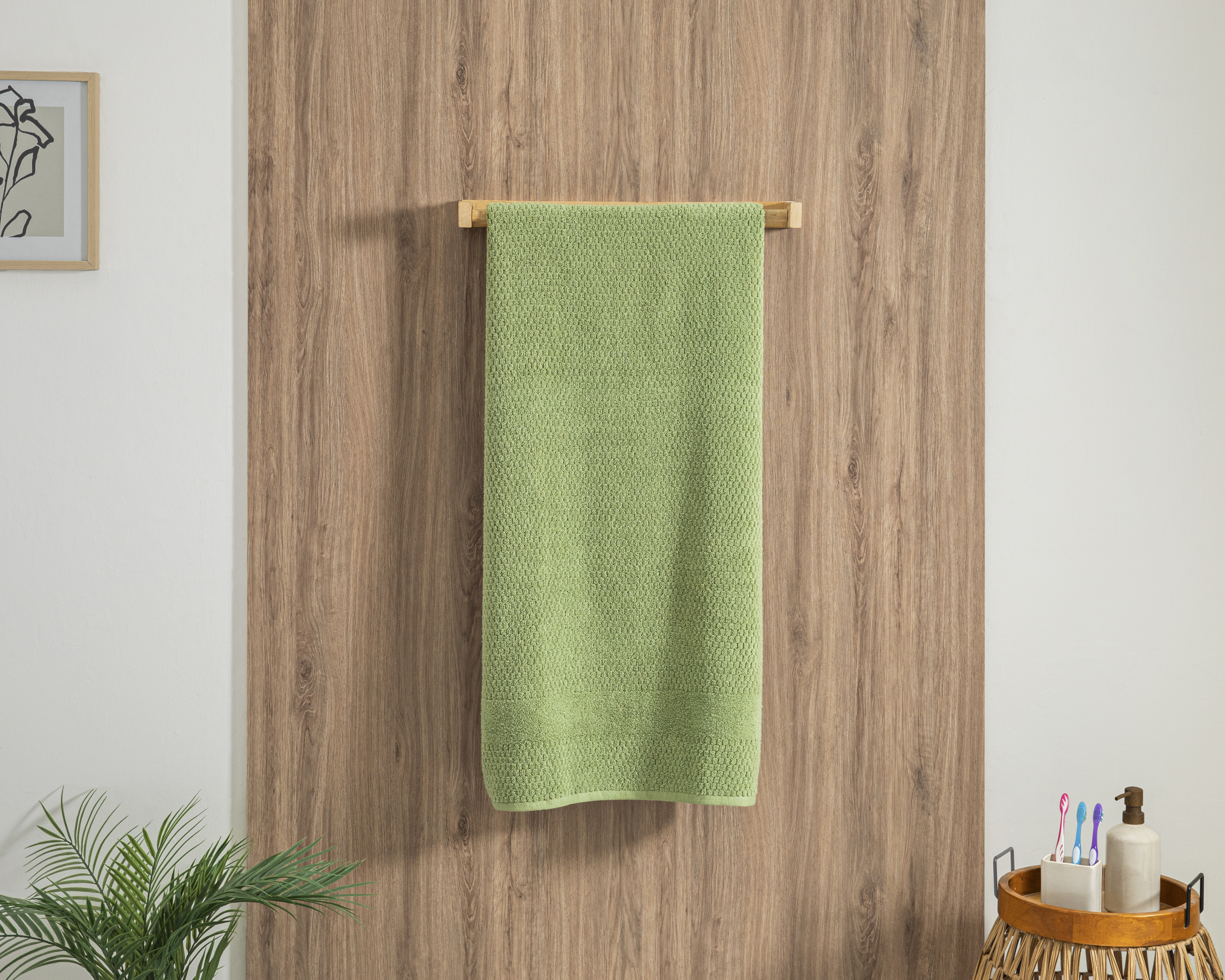 Foto 5 pulgar | Foto 4 | Toalla de Medio Baño Starhaus Quima Verde
