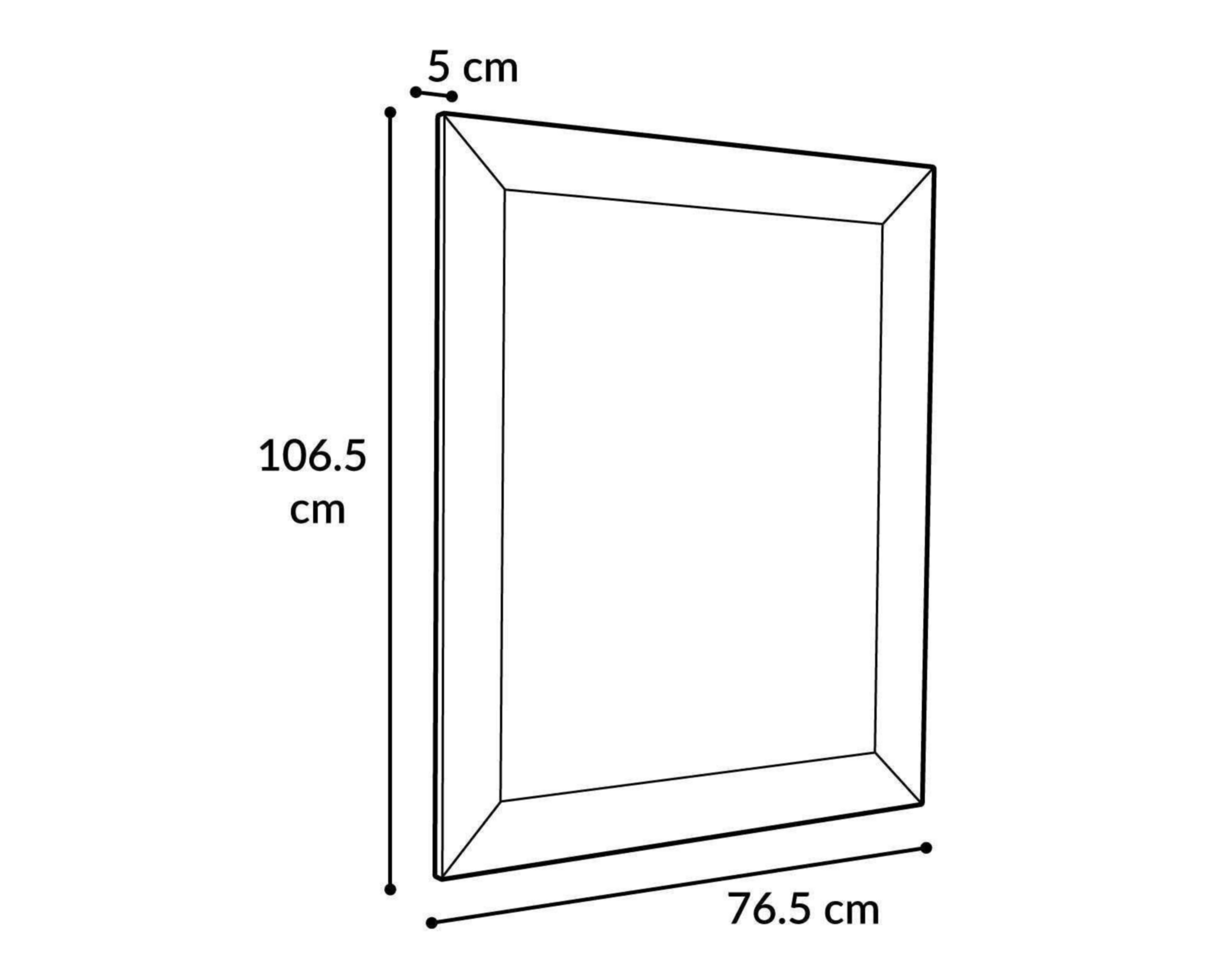 Foto 4 | Foto 4 | Espejo Rectangular Radiante 76.5 x 106.5 cm